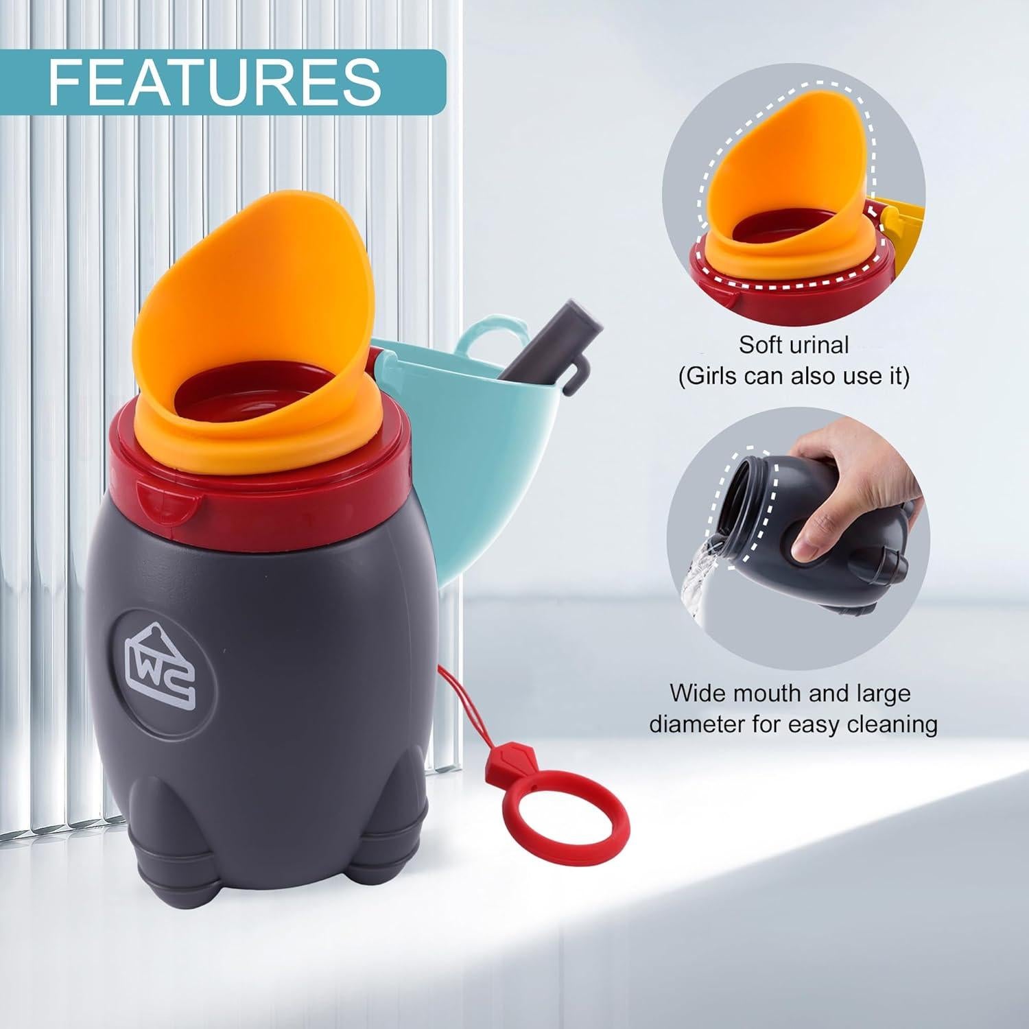 Orinal de Viaje Portátil DIJIAMEIYA Azul Silencioso 370ml