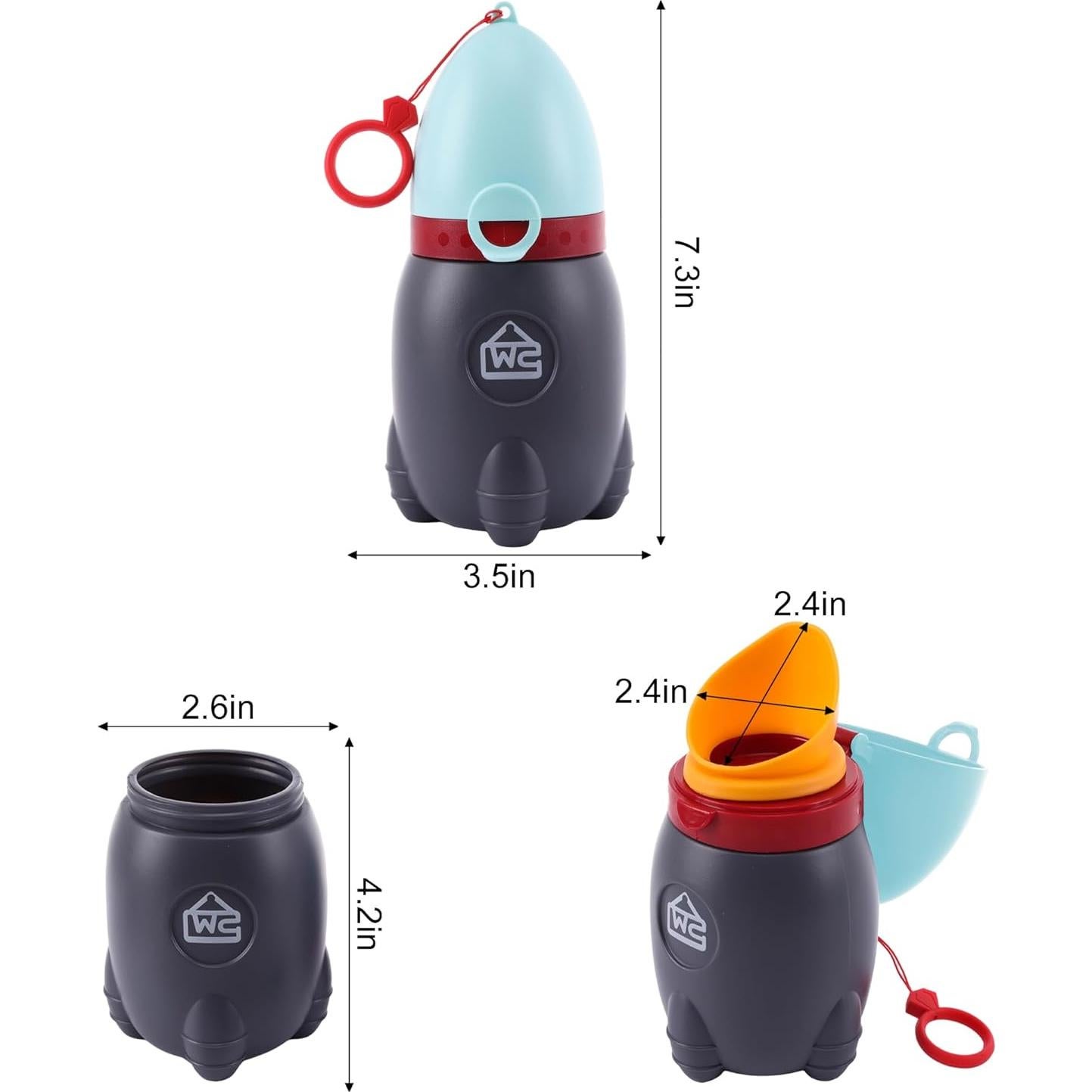 Orinal de Viaje Portátil DIJIAMEIYA Azul Silencioso 370ml