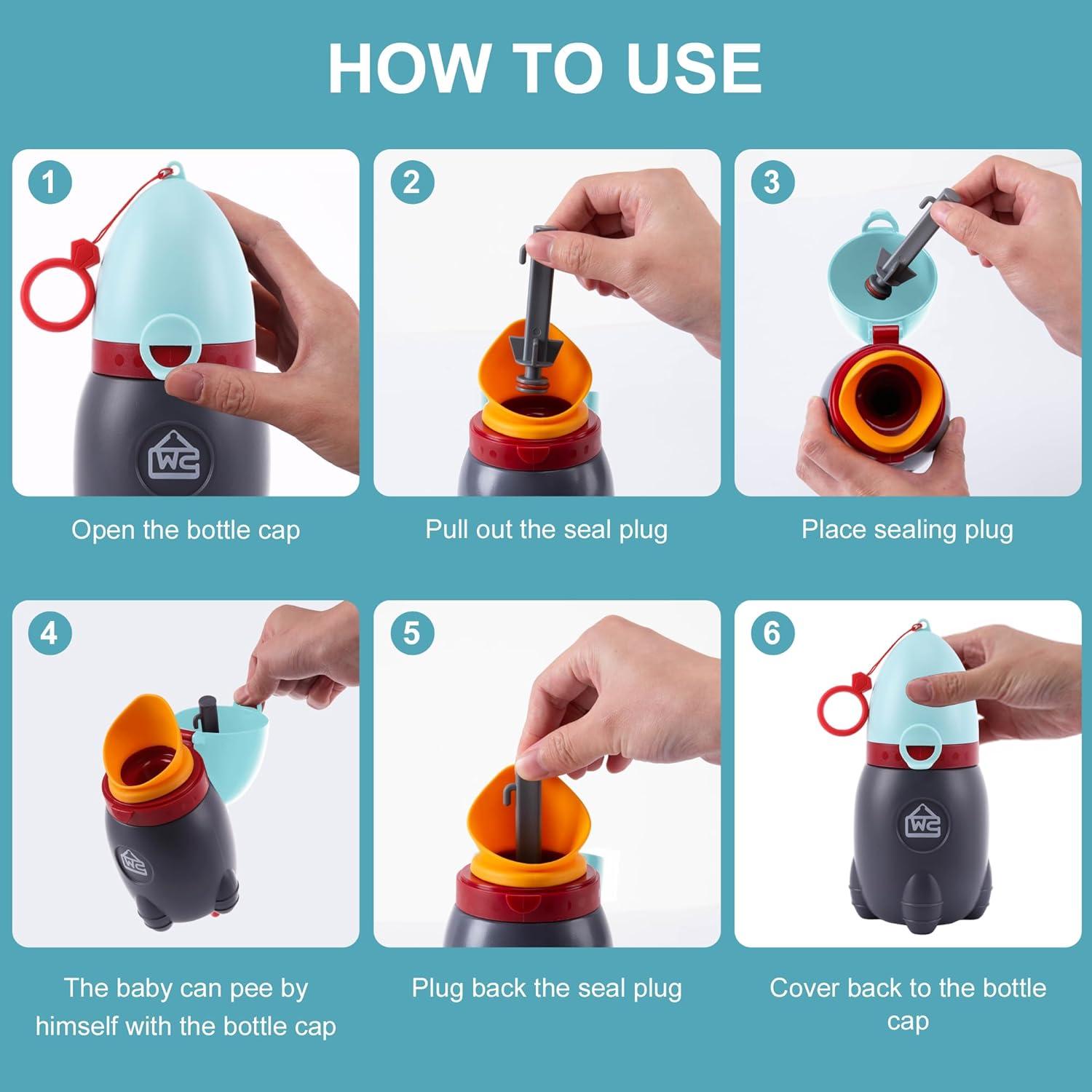 Orinal de Viaje Portátil DIJIAMEIYA Azul Silencioso 370ml