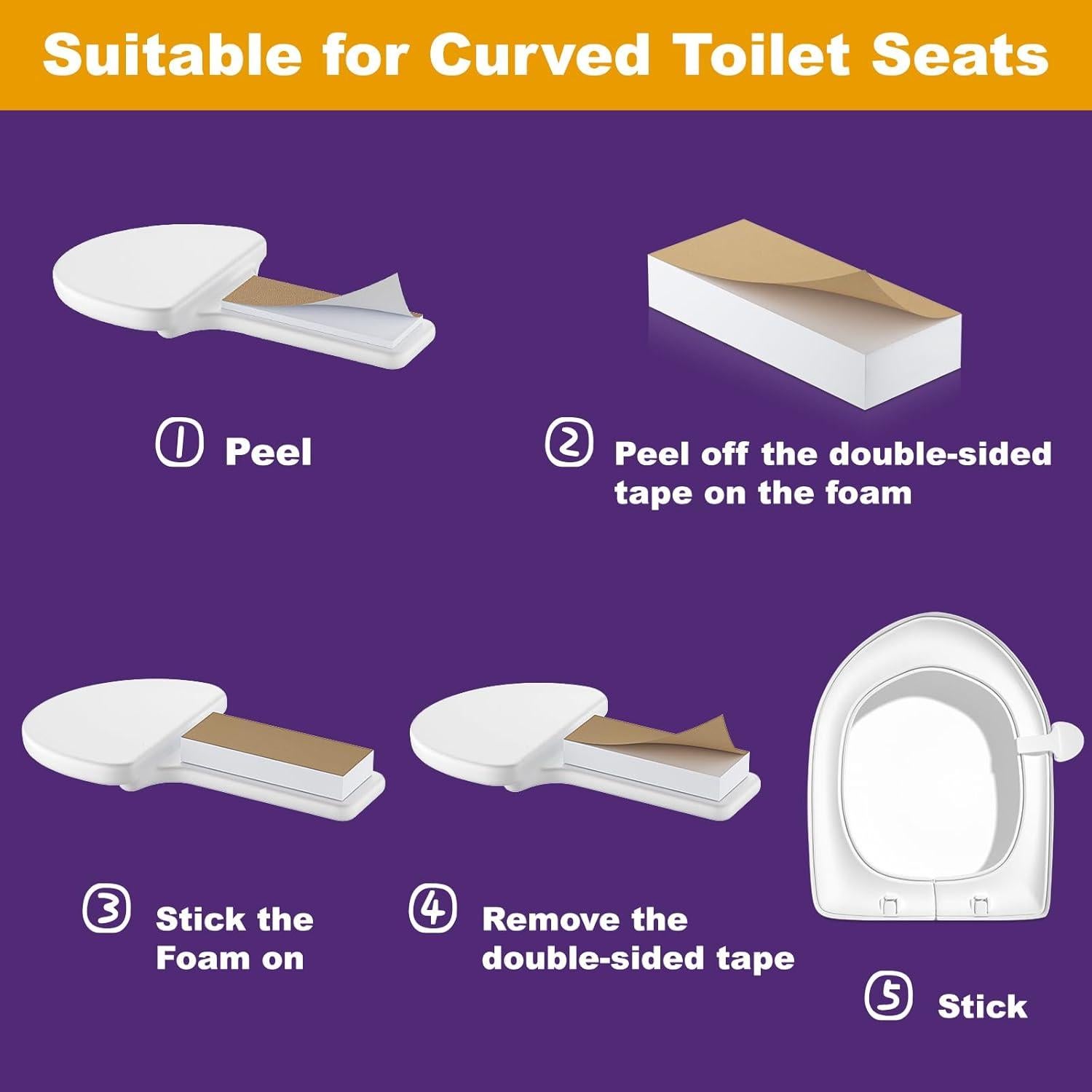 Elevador de Tapa de Inodoro GizcPxy Blanco - Juego de 2 Piezas