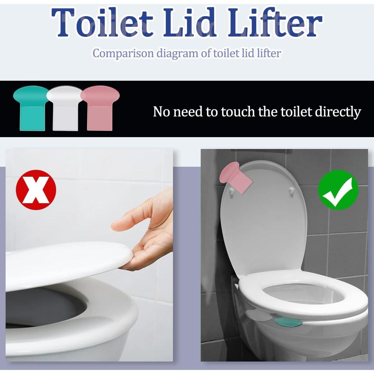 Elevadores de Tapa de Inodoro Yuntop 6 Pcs Colores Variados