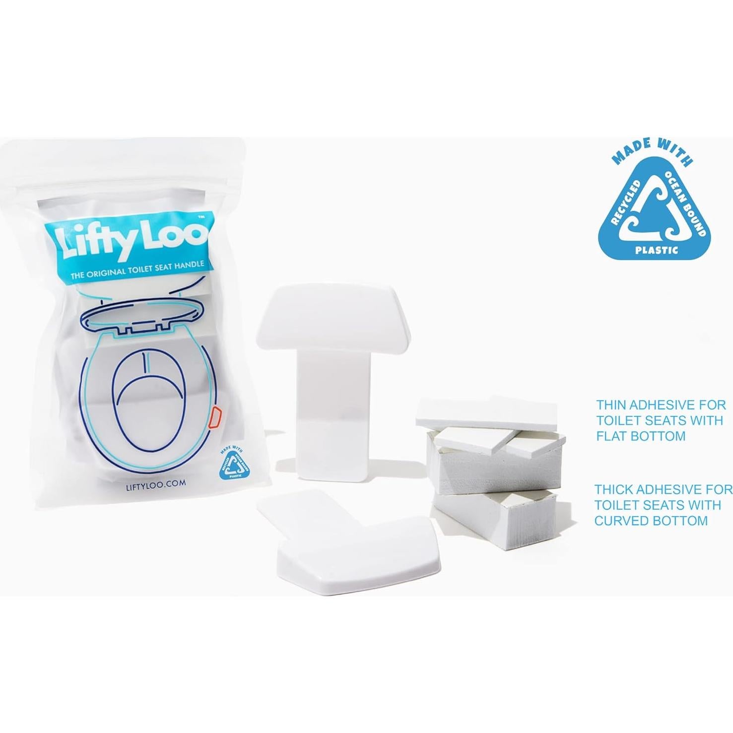 Mango de Asiento de Inodoro Lifty Loo - Paquete de 2 Blanco