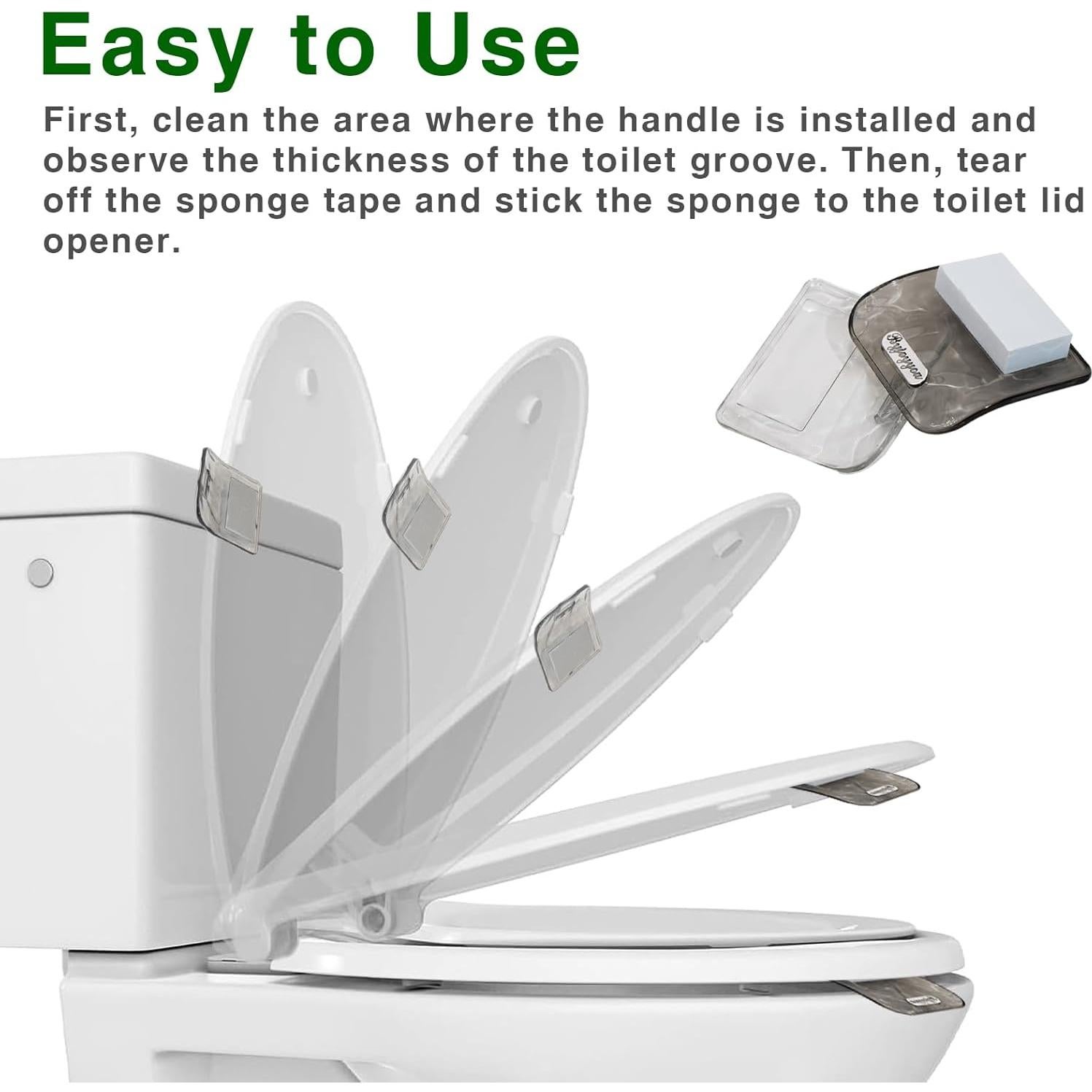 Elevador de Asiento de Inodoro KEECAO 2 Pcs Autoadhesivo