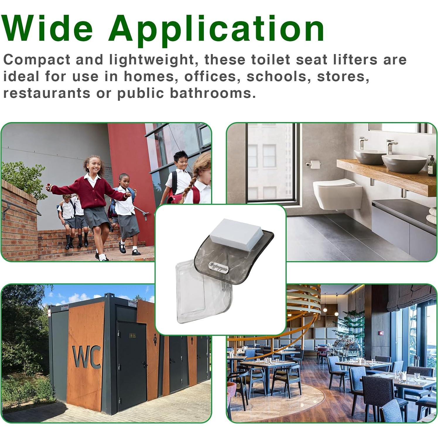 Elevador de Asiento de Inodoro KEECAO 2 Pcs Autoadhesivo