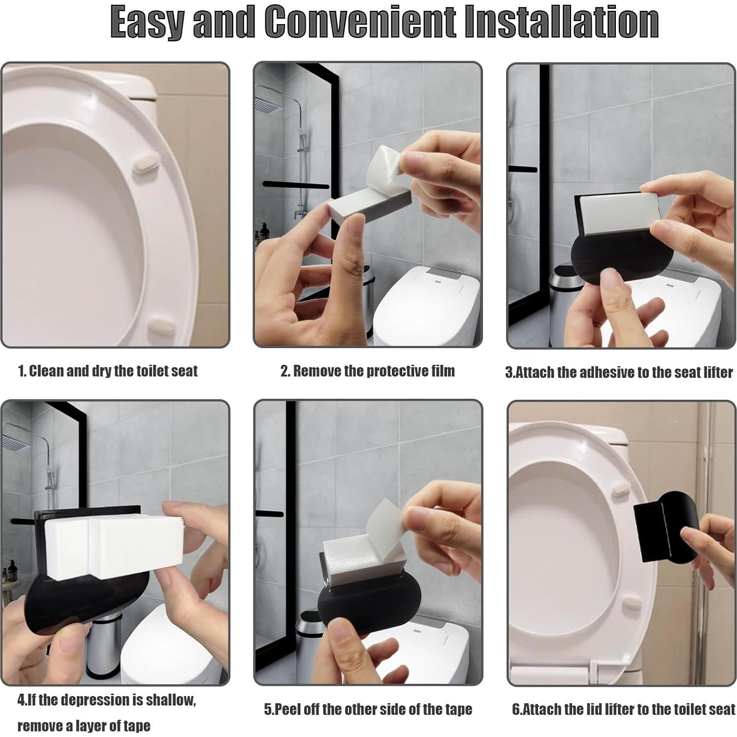 Elevador de Tapa de Inodoro OWMOSYX 4 Pcs Autoadhesivo