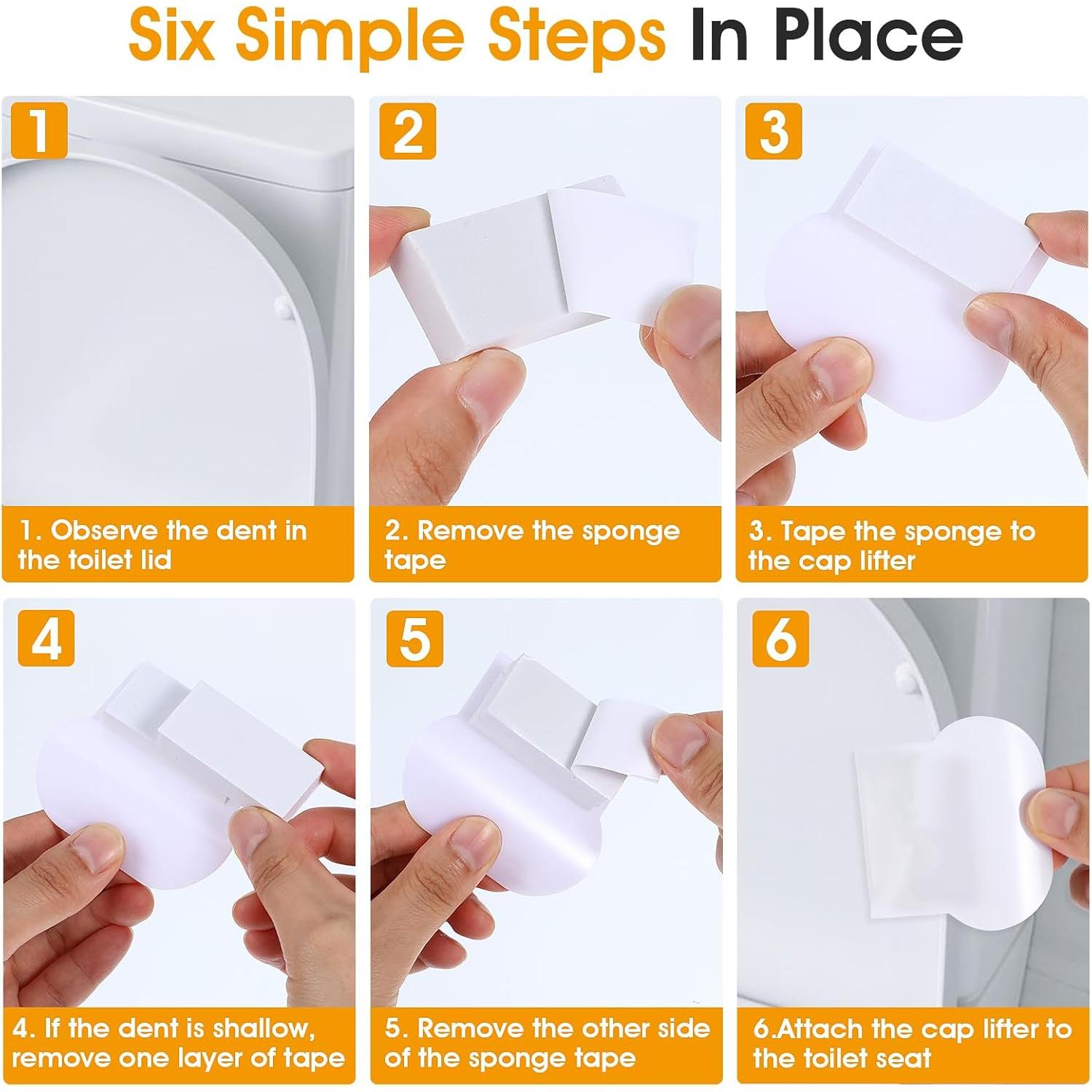 Elevadores de Asiento de Inodoro Adhesivos Ymapinc - 4 Piezas