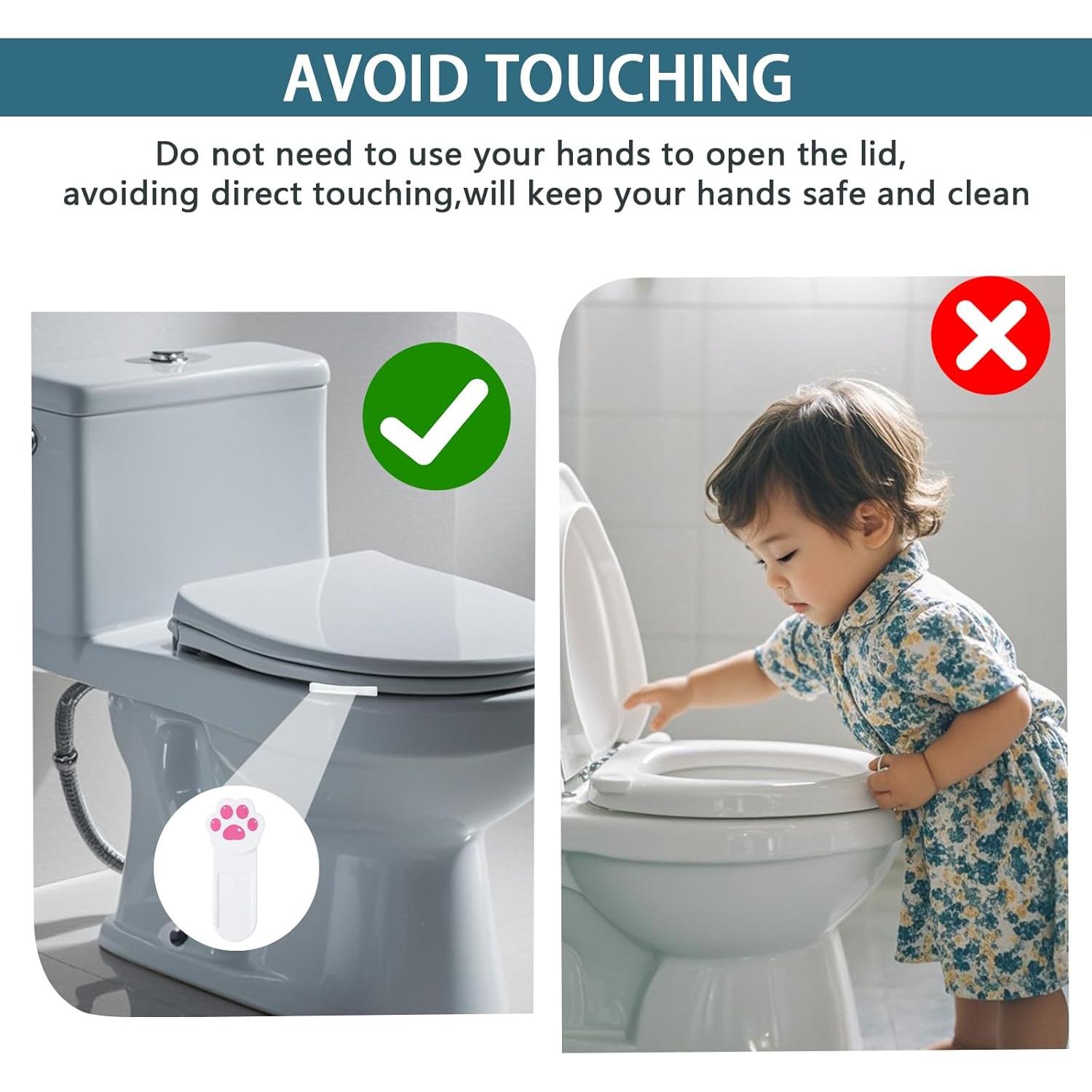 Elevador de Tapa de Inodoro Fewile 2 Unidades Blanco