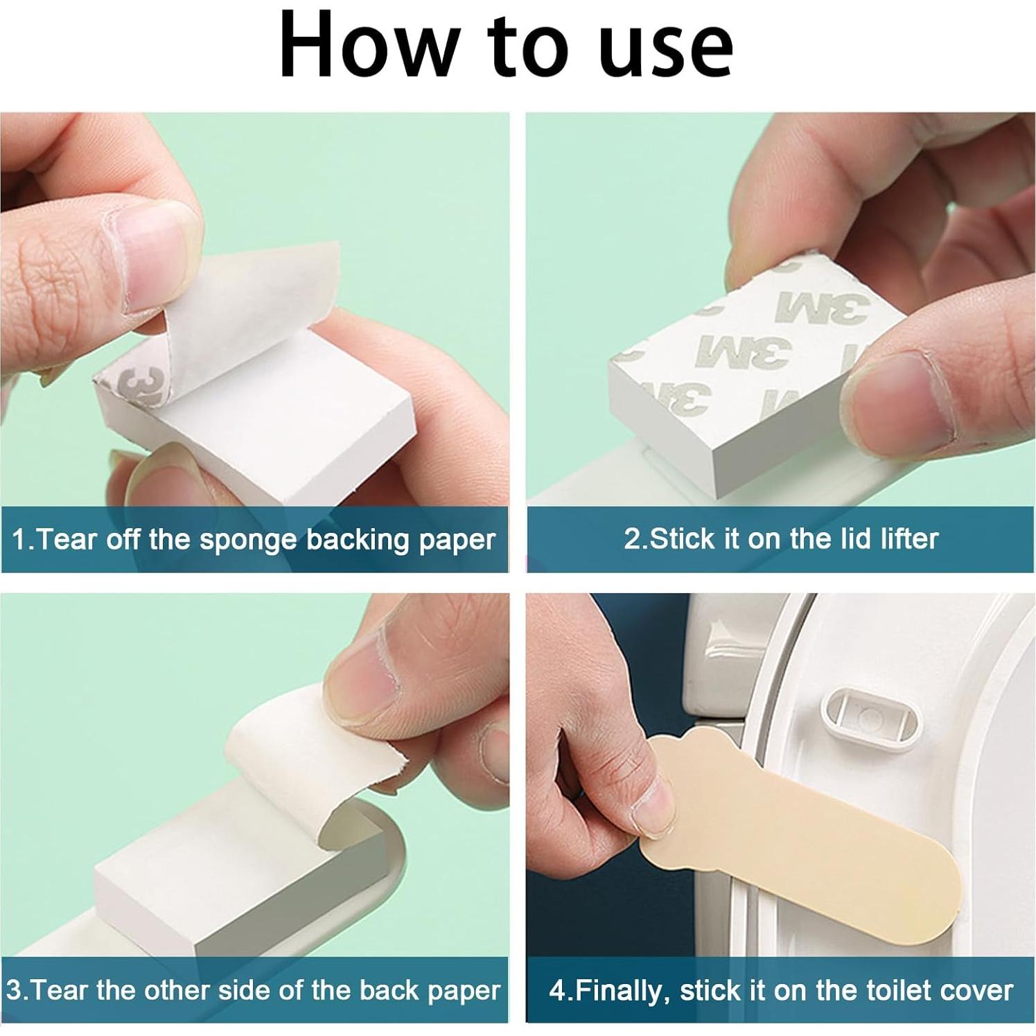 Elevador de Tapa de Inodoro Fewile 2 Unidades Blanco