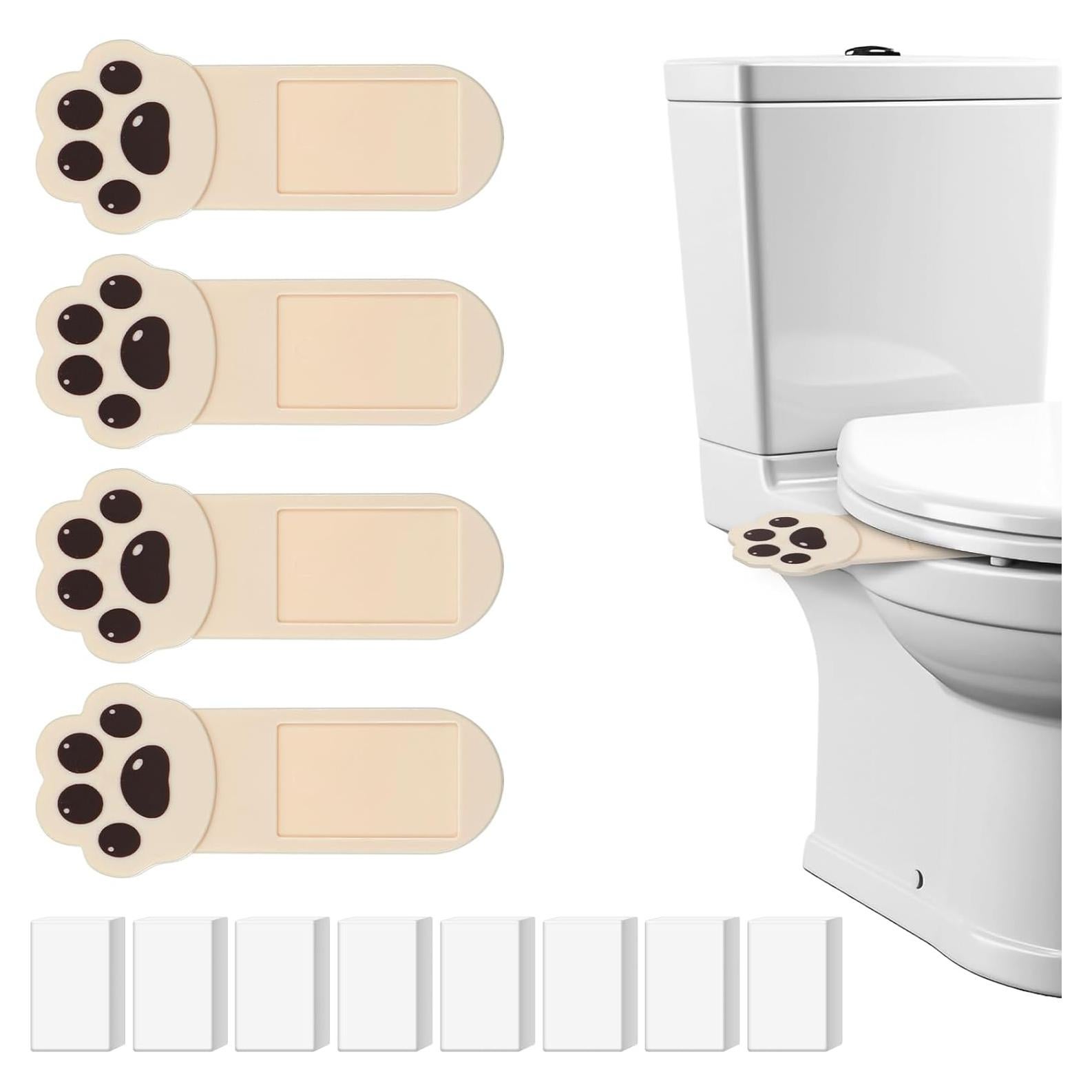 Juego de 4 Levantadores de Asiento de Inodoro Yuanchu Marrón