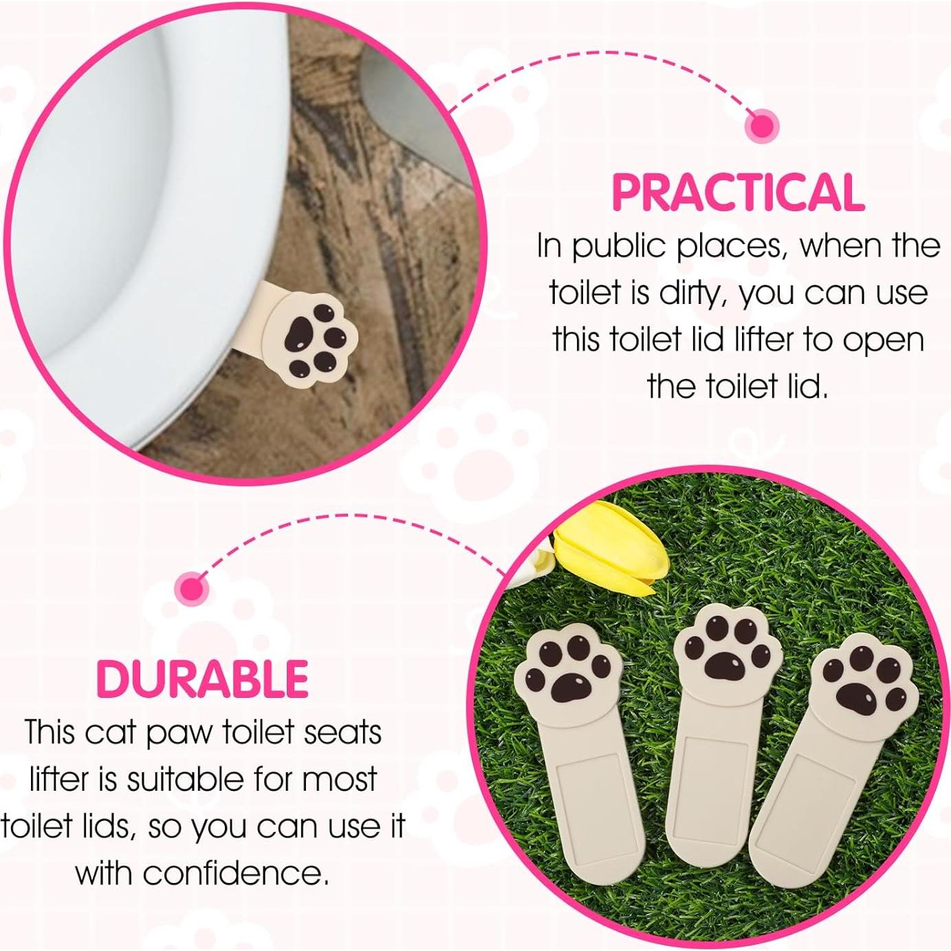 Juego de 4 Levantadores de Asiento de Inodoro Yuanchu Marrón