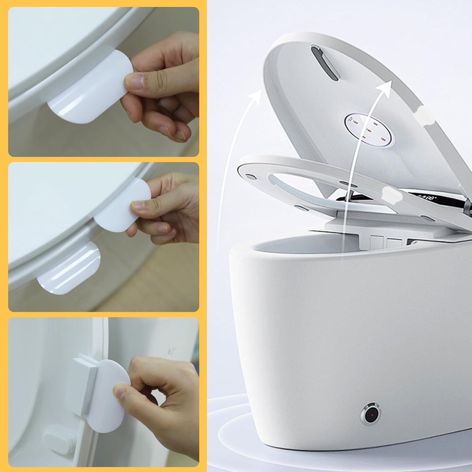 Elevador de Asiento de Inodoro Aeaocvo 4 Pcs Autoadhesivo