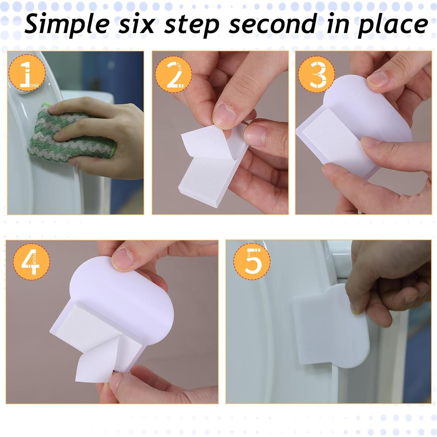 Elevador de Asiento de Inodoro Aeaocvo 4 Pcs Autoadhesivo