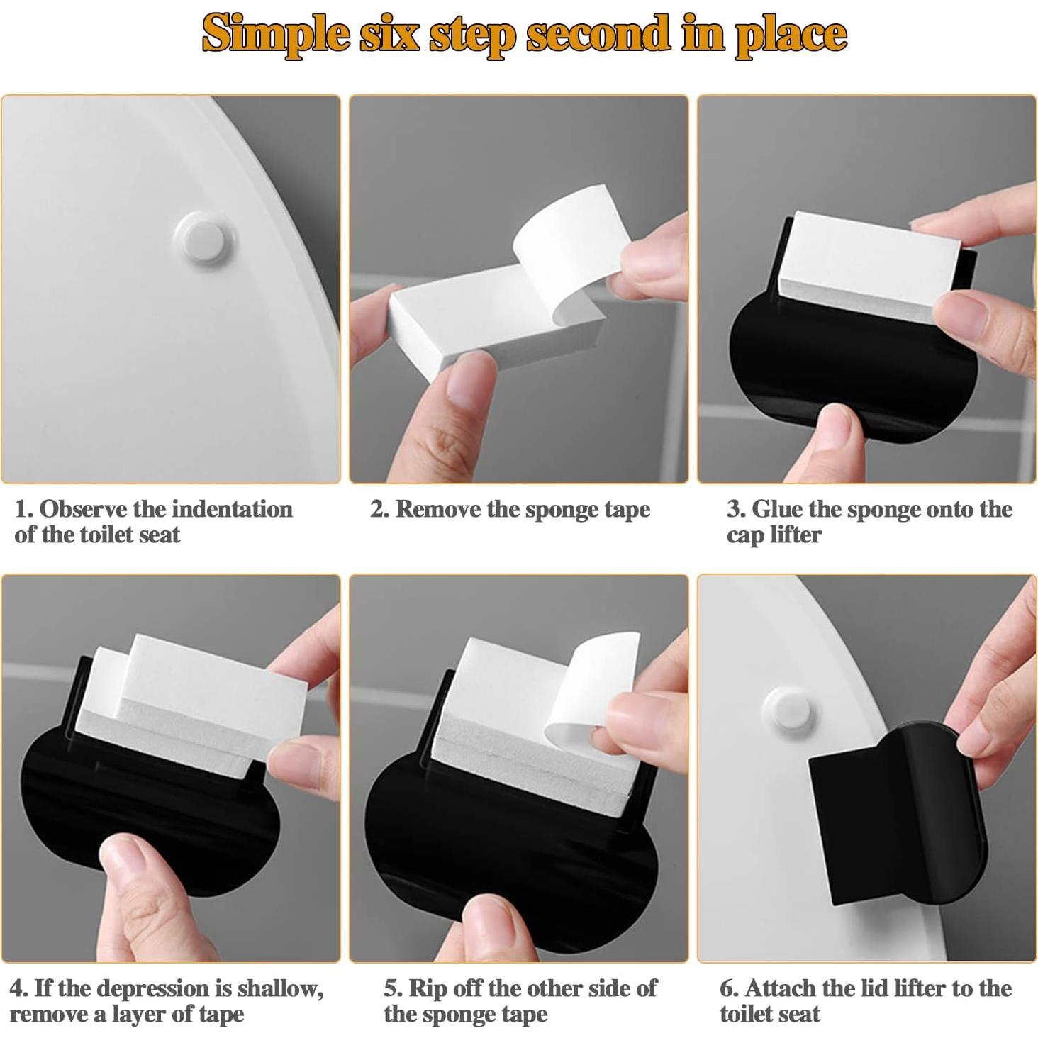 Elevador de Tapa de Inodoro Sliverdew 3 Pcs Autoadhesivo