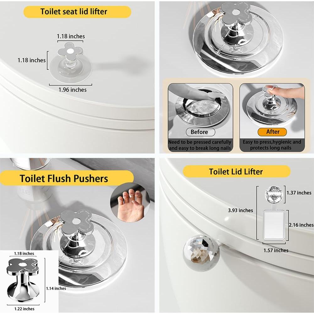 Botón de descarga de inodoro CIXVOEMK - 3PCS Flores pequeñas