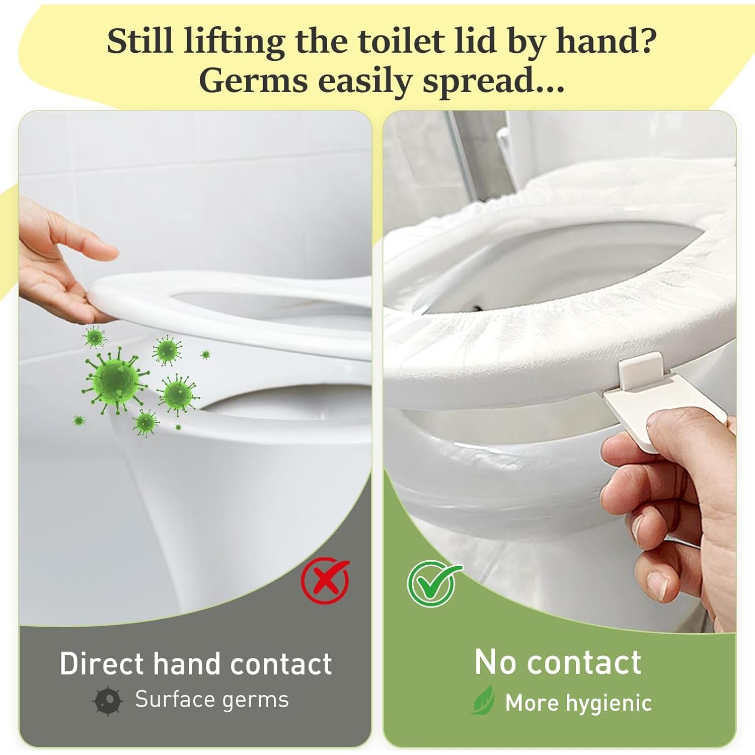 Elevador de Tapa de Inodoro BEIVOBY - Paquete de 2 Blanco