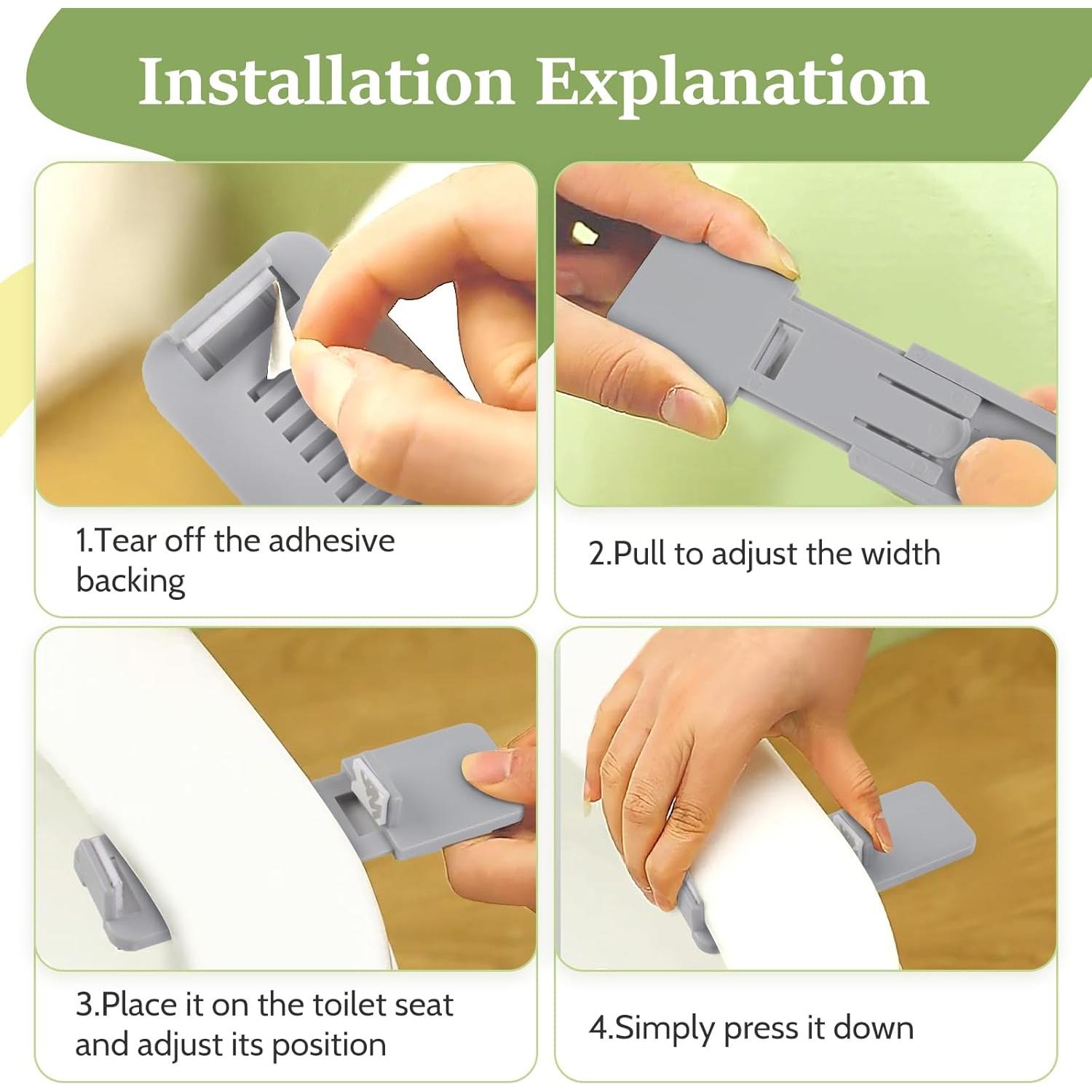 Elevador de Tapa de Inodoro BEIVOBY - Paquete de 2 Blanco