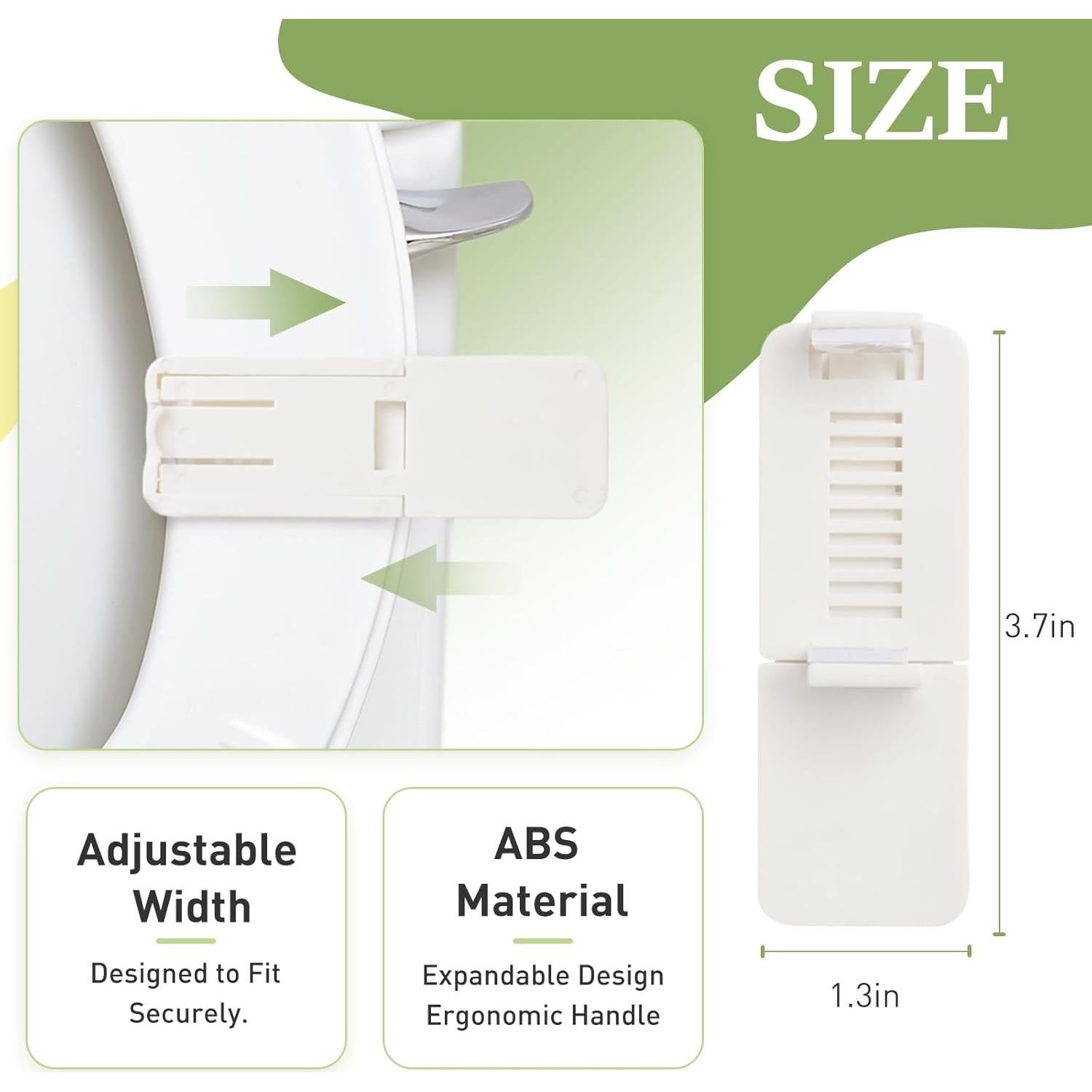 Elevador de Tapa de Inodoro BEIVOBY - Paquete de 2 Blanco