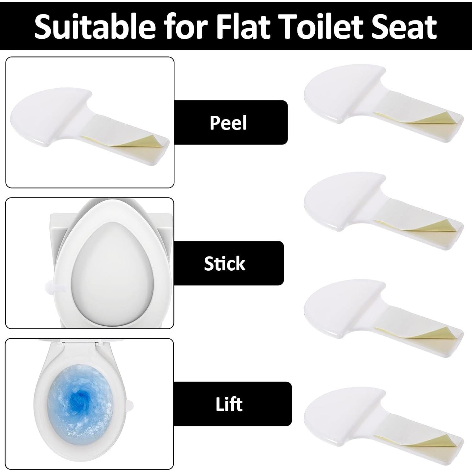 4 Elevadores de Tapa de Inodoro YBEATY - ABS Blanco Multiusos