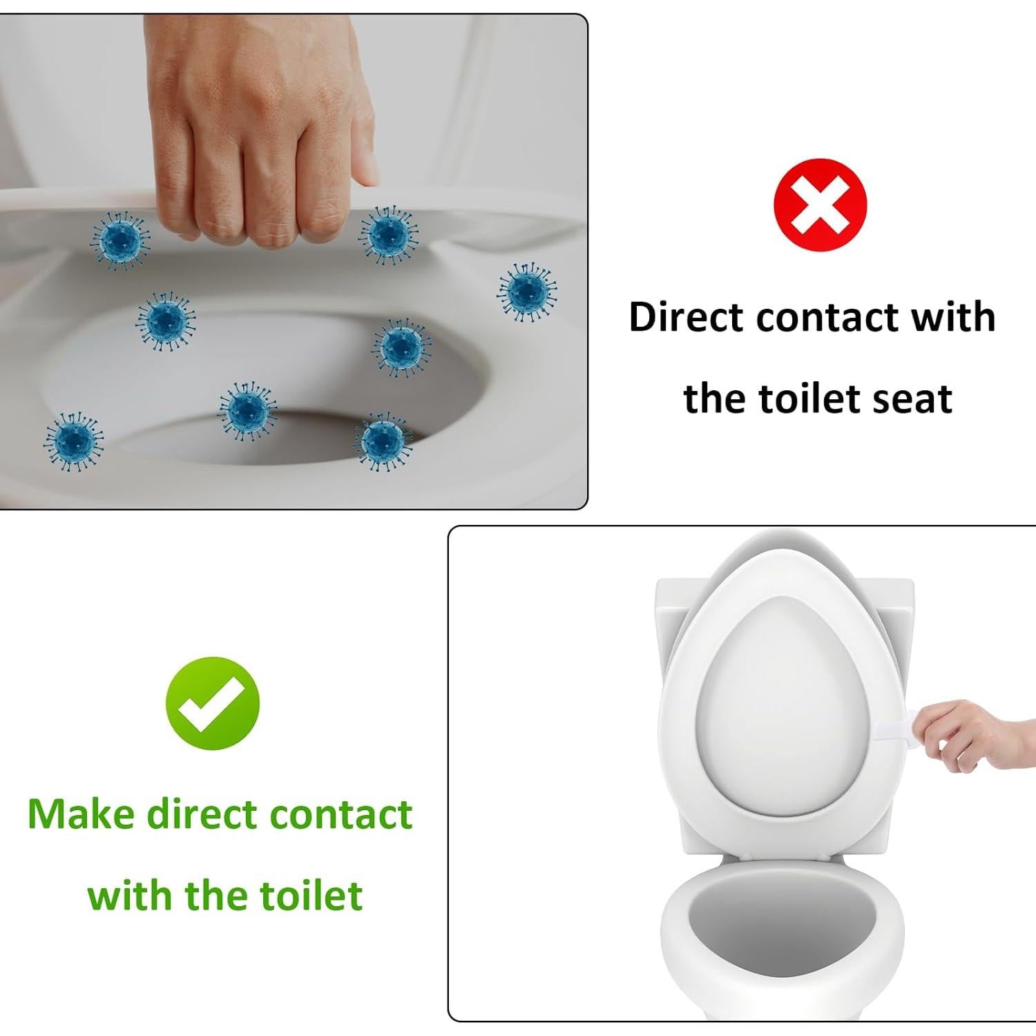 4 Elevadores de Tapa de Inodoro YBEATY - ABS Blanco Multiusos