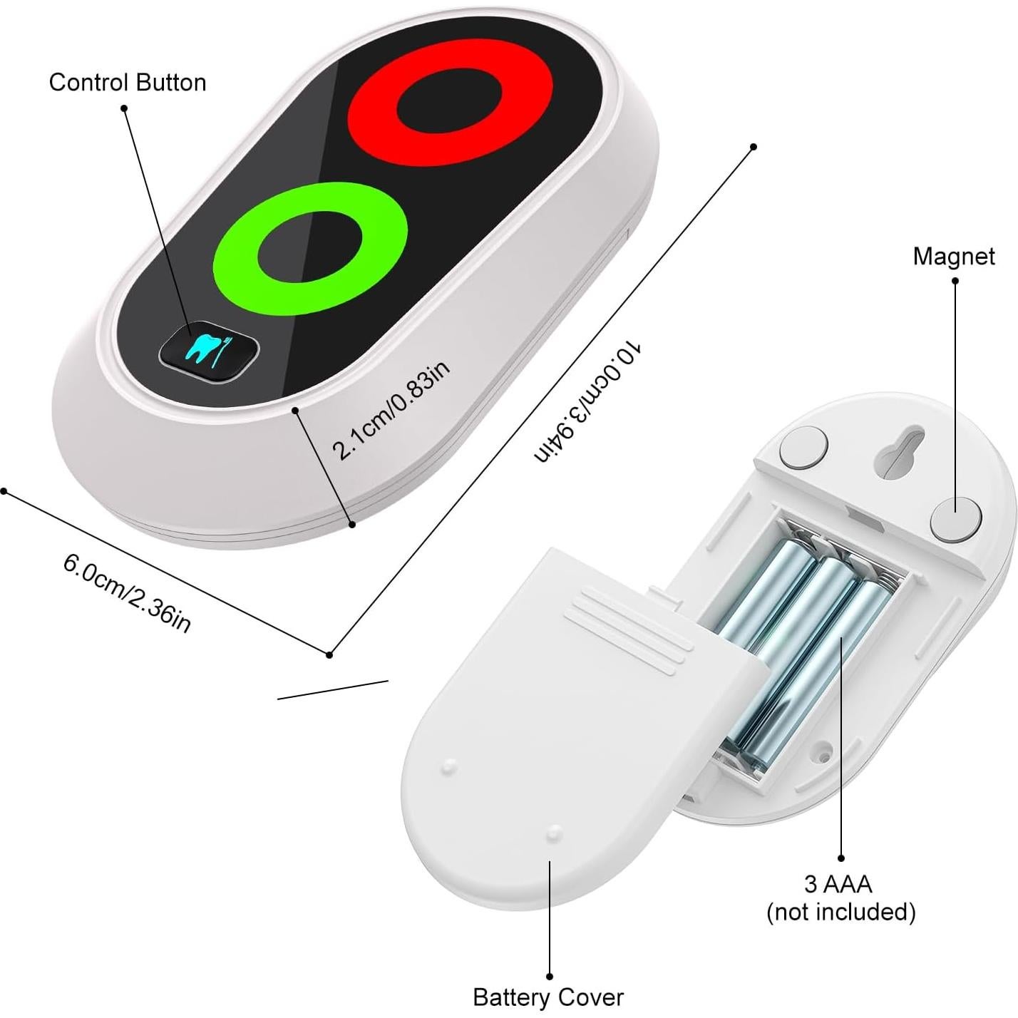 Temporizador de Cepillado Ferriswheel LED Magnético Blanco