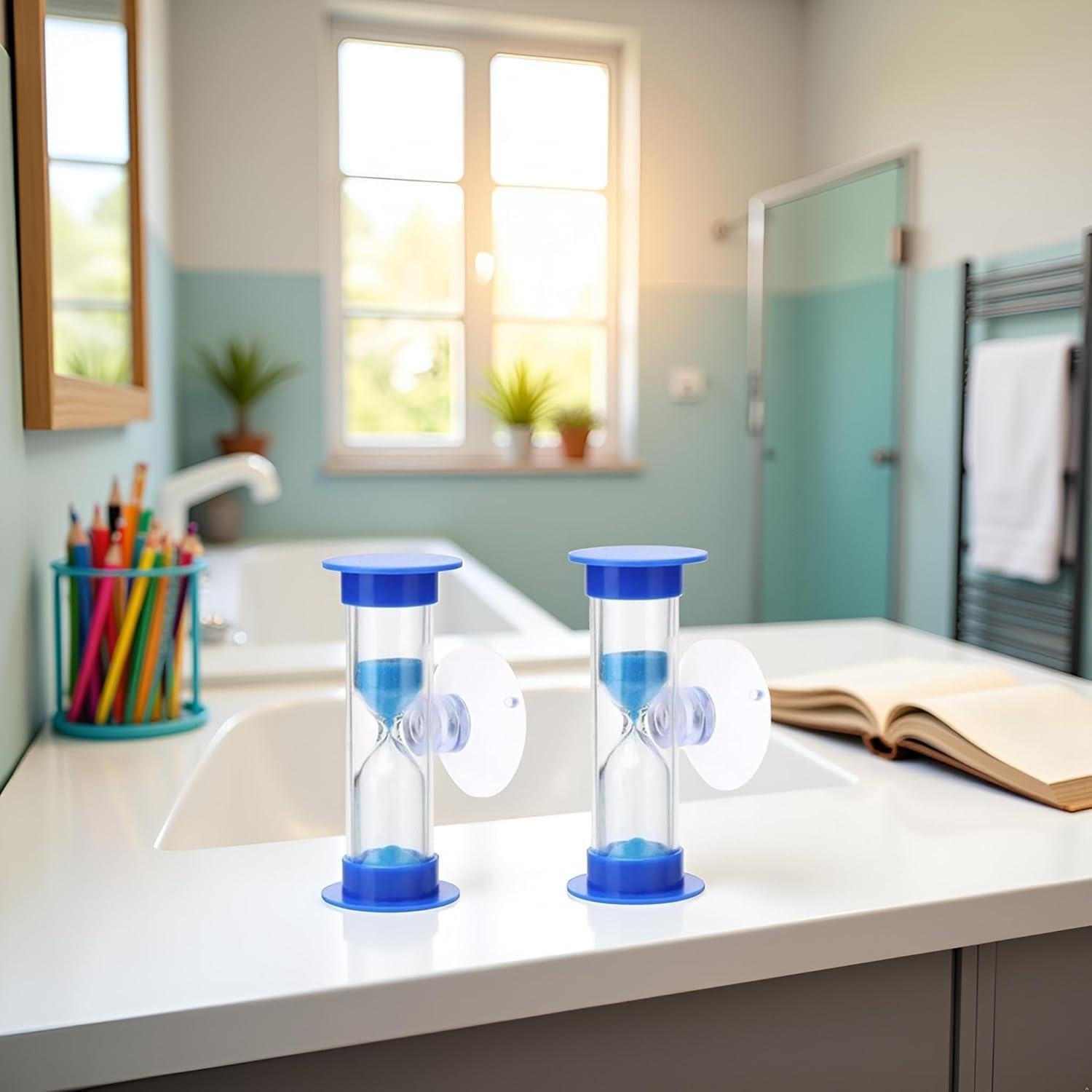 Temporizadores de Arena Azul 2 Minutos Fansoftiks con Ventosa