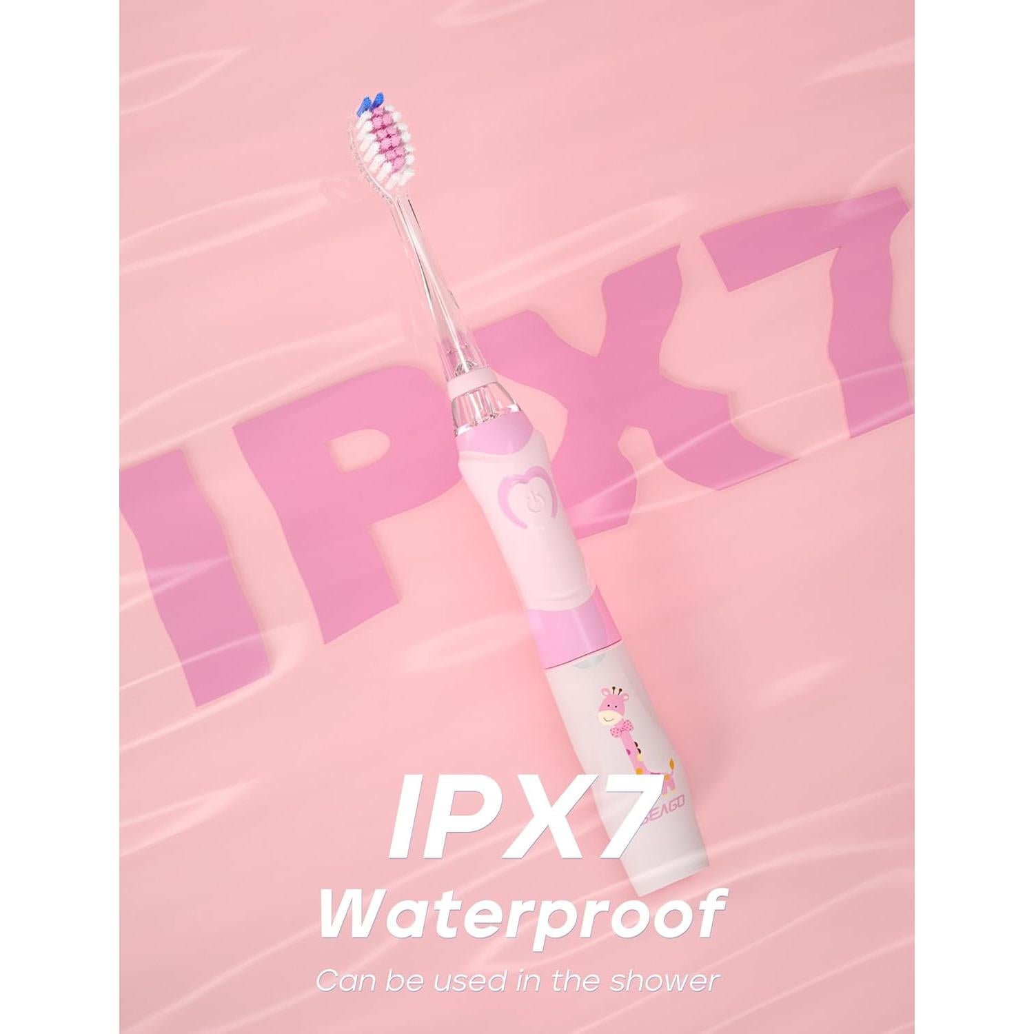 Cepillo de Dientes Eléctrico SEAGO SG-977 para Niños Rosa