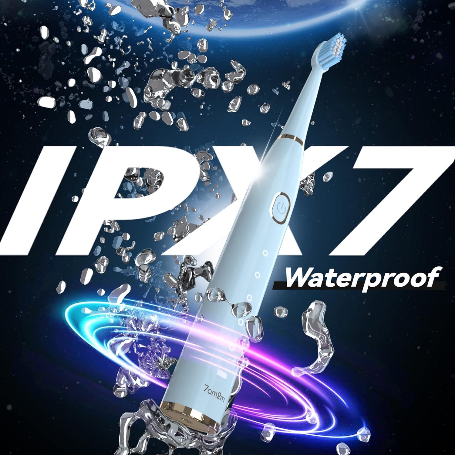 Cepillo de dientes eléctrico 7AM2M azul con 8 cabezales