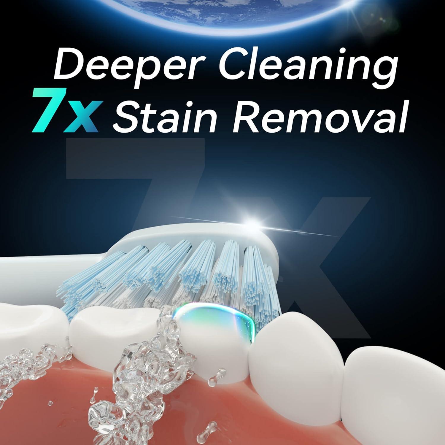 Cepillo de dientes eléctrico 7AM2M azul con 8 cabezales