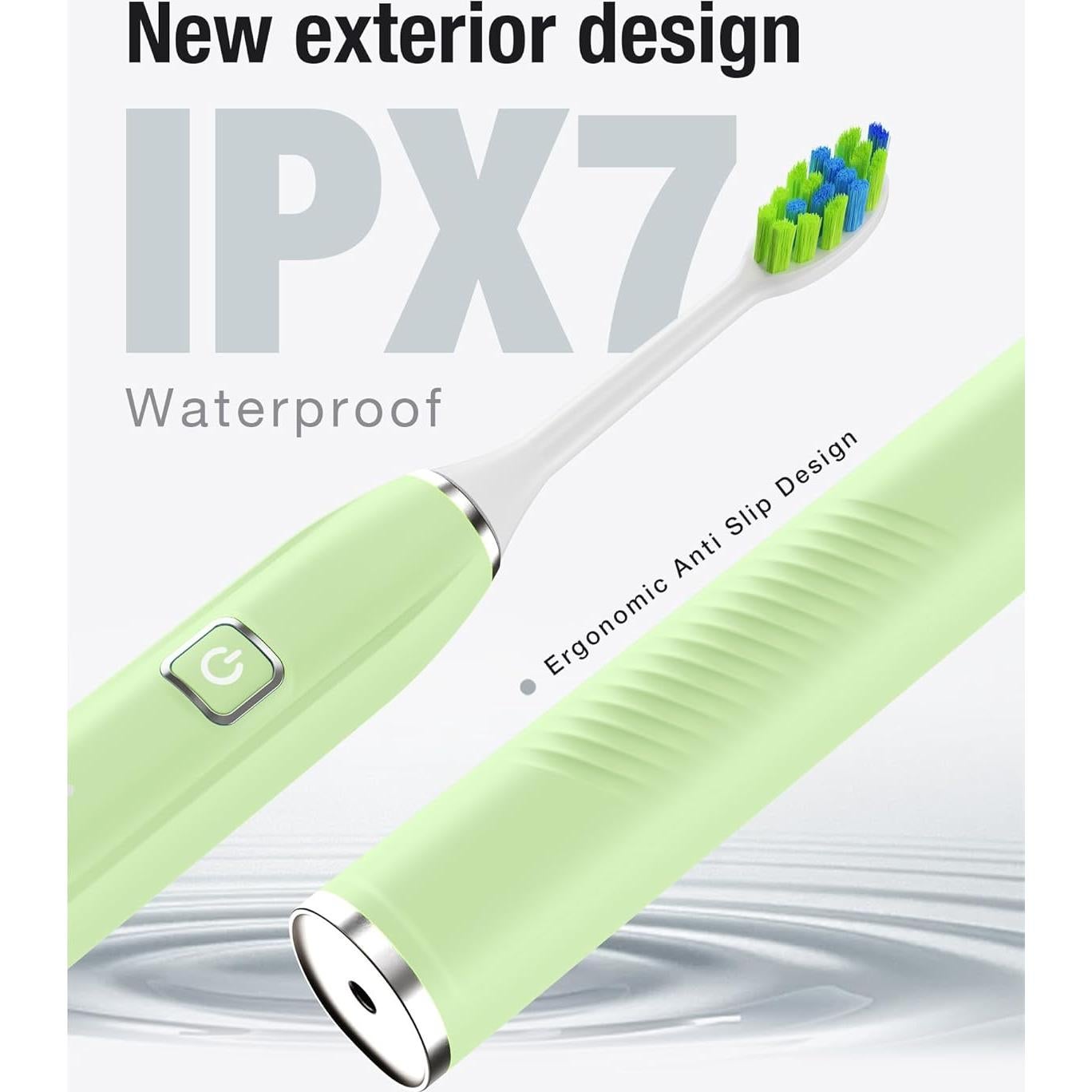 Cepillo de dientes eléctrico 7AM2M Sonic con 6 cabezales