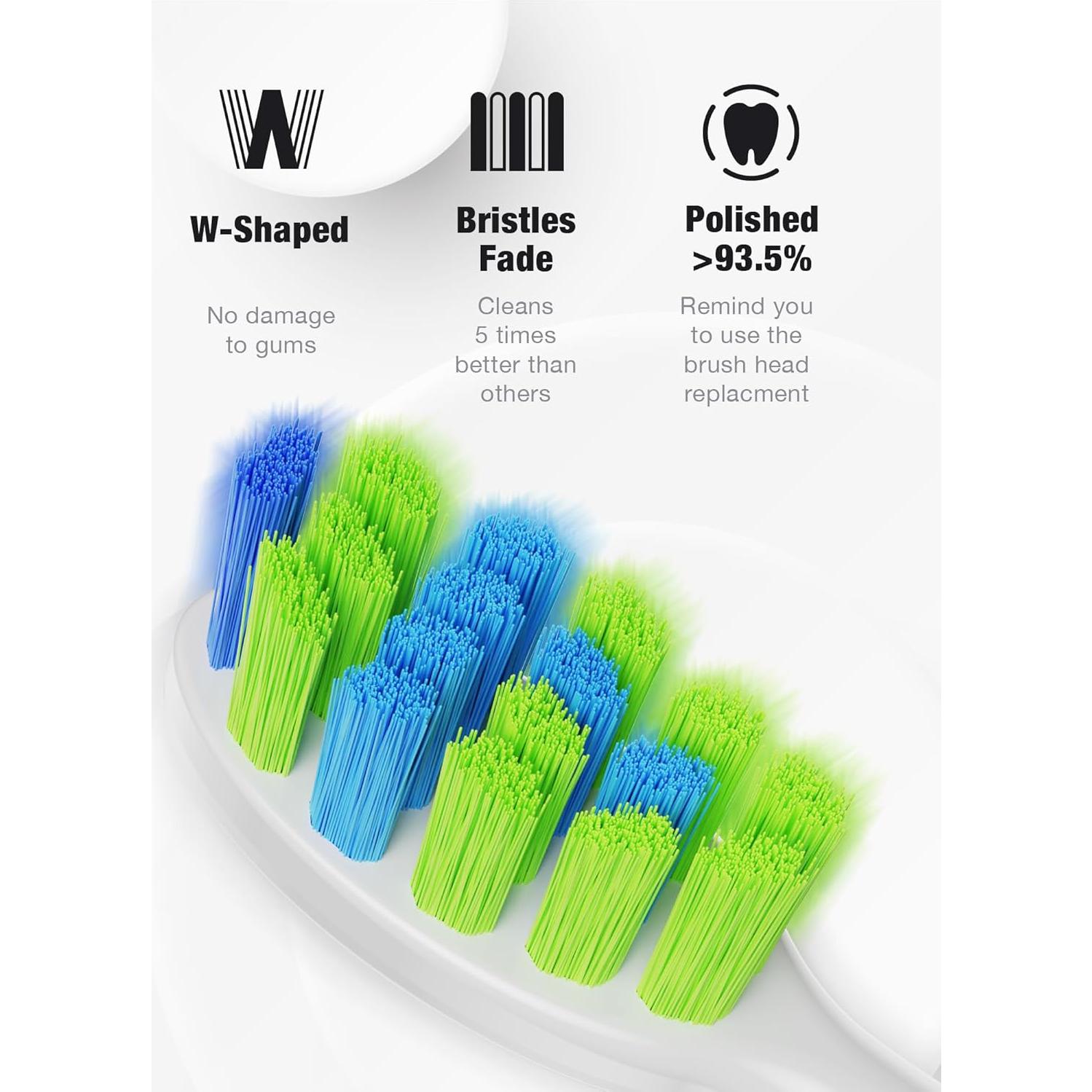 Cepillo de dientes eléctrico 7AM2M Sonic con 6 cabezales