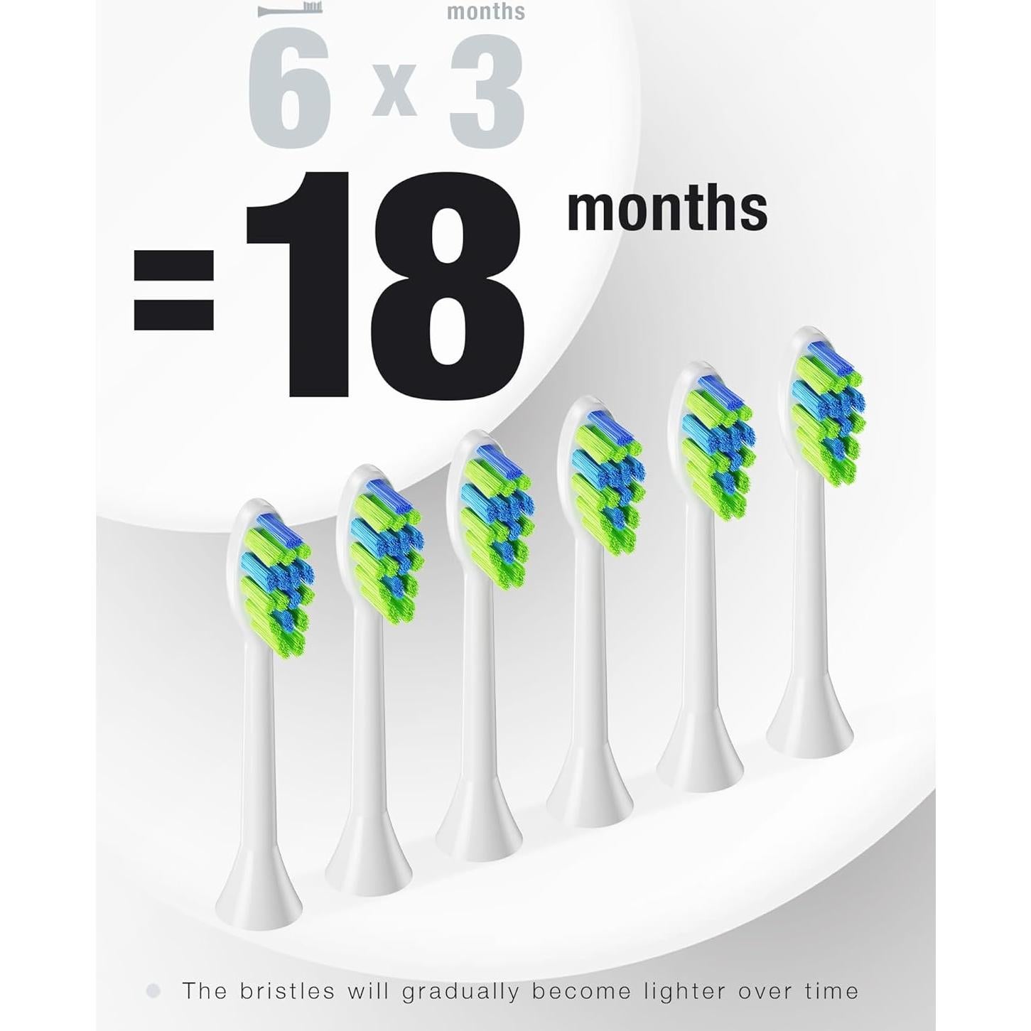 Cepillo de dientes eléctrico 7AM2M Sonic con 6 cabezales