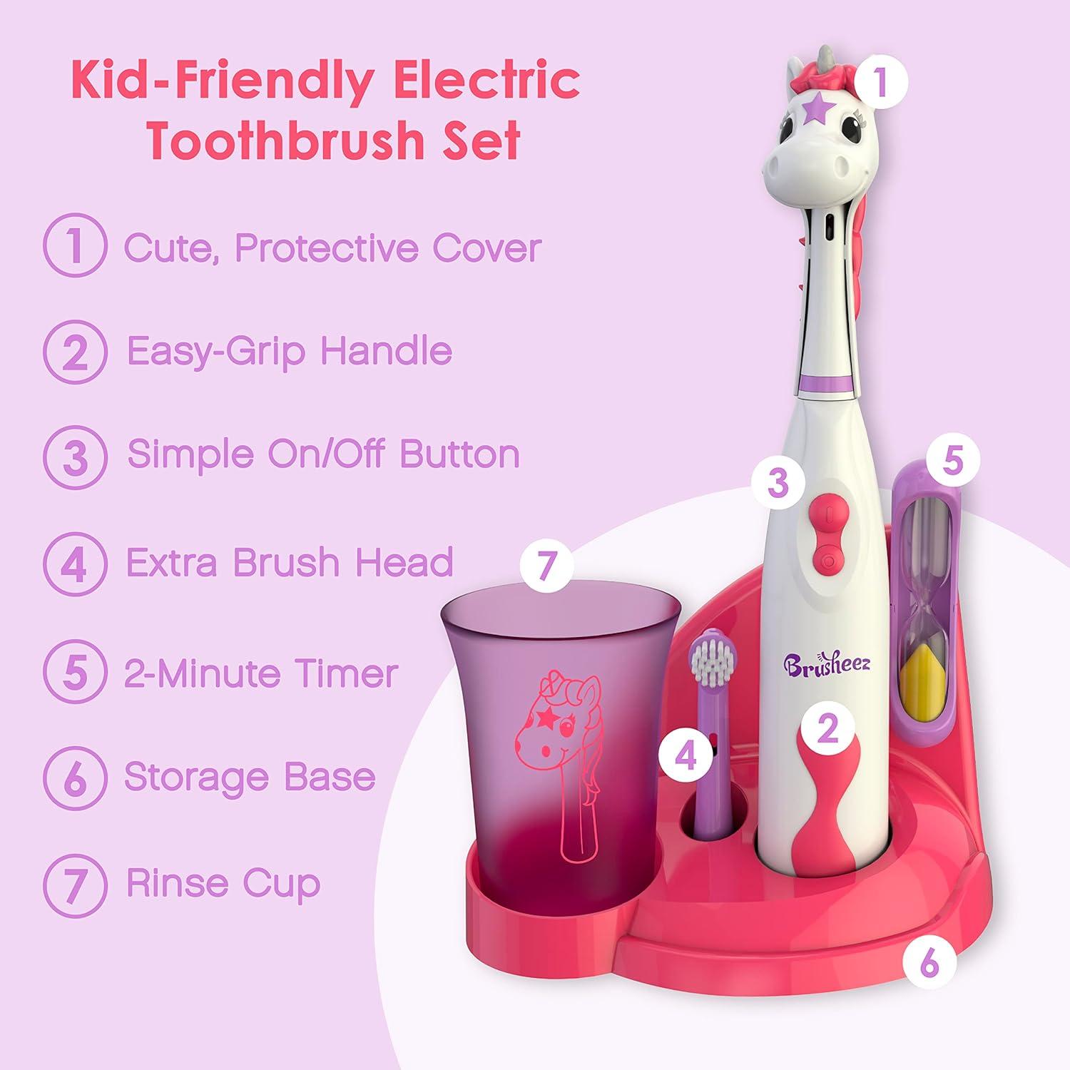 Cepillo de Dientes Eléctrico Brusheez Unicornio para Niños 3+