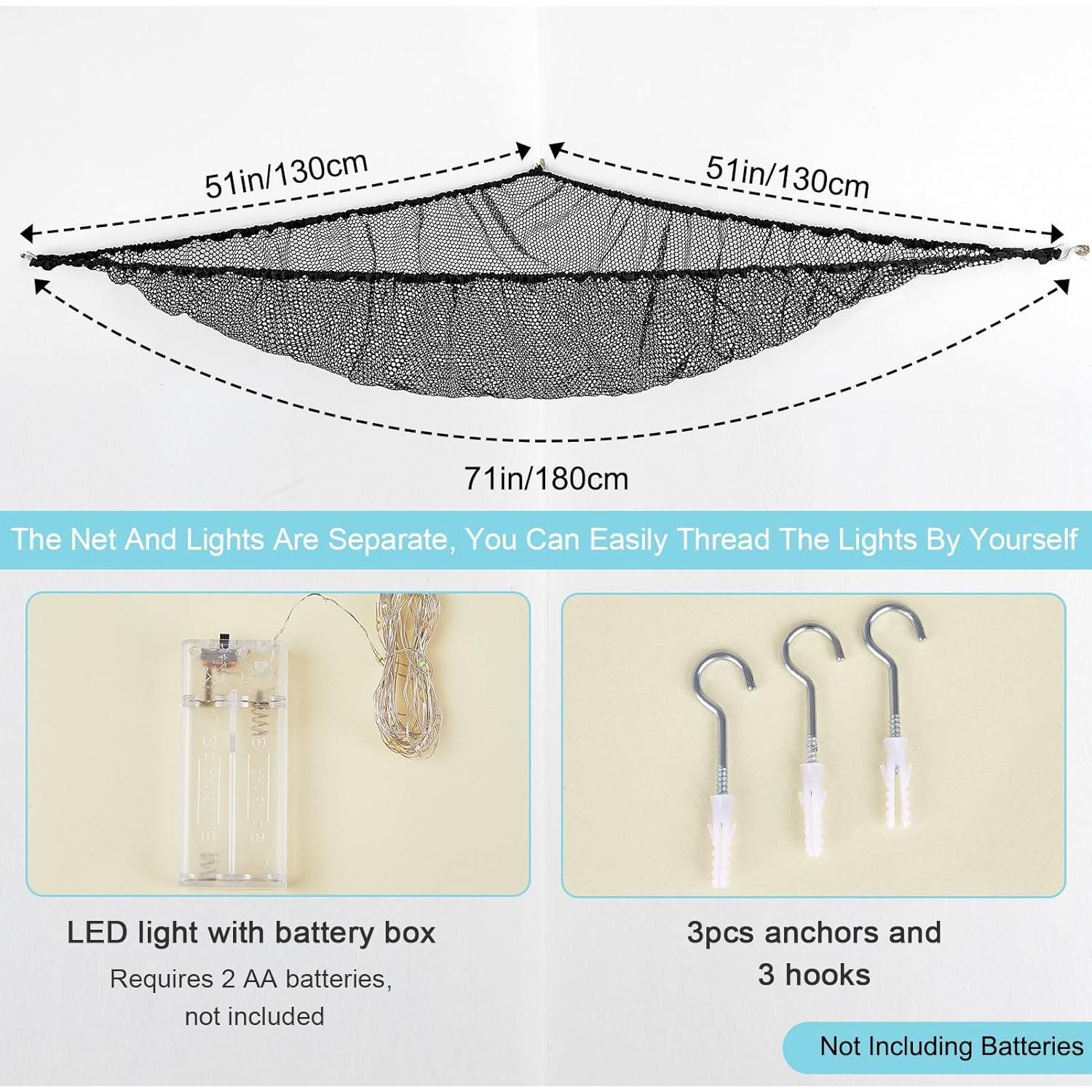 Hamaca Organizador de Juguetes Castillo de Unicornio con Luz LED