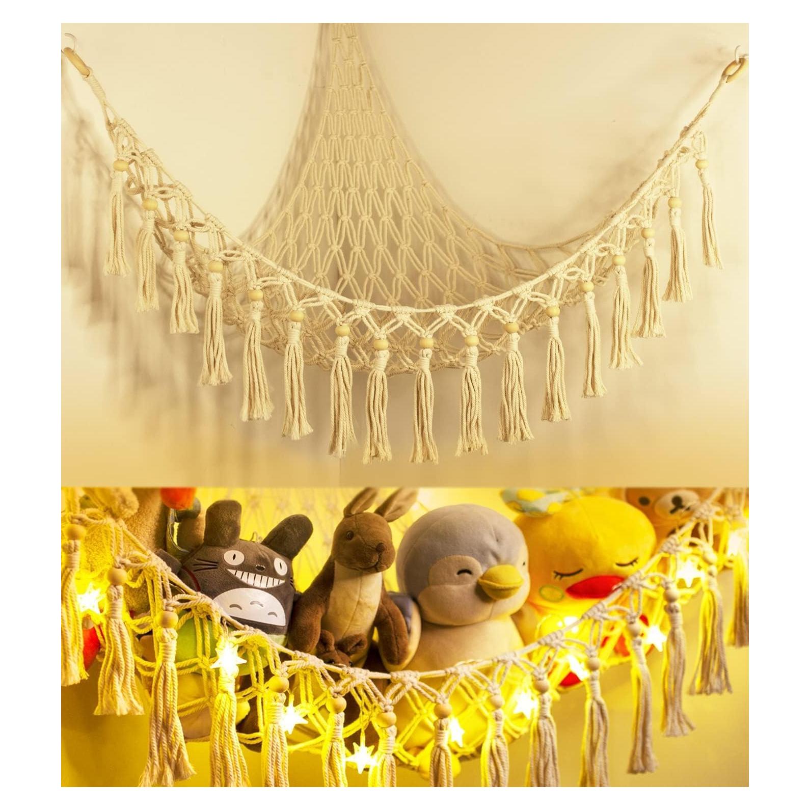 Hamaca de Almacenamiento de Juguetes TCGPRO Beige 100cm x 122cm