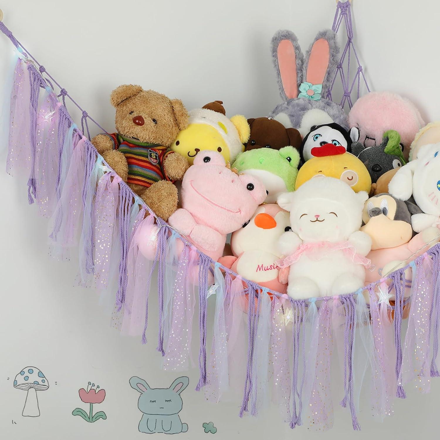 Hamaca de Peluches YELIENM con Luces LED 149.86 cm Púrpura