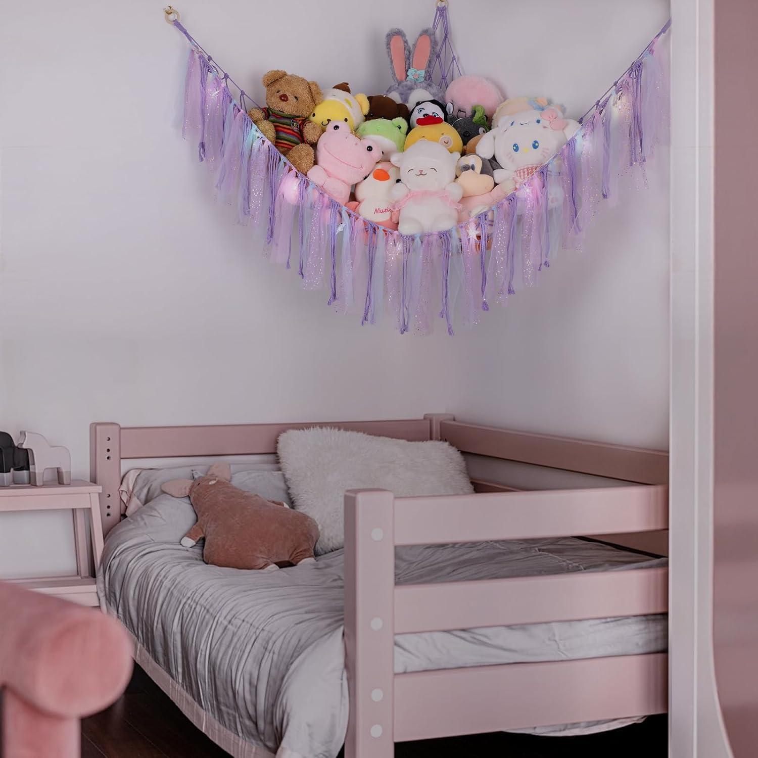 Hamaca de Peluches YELIENM con Luces LED 149.86 cm Púrpura