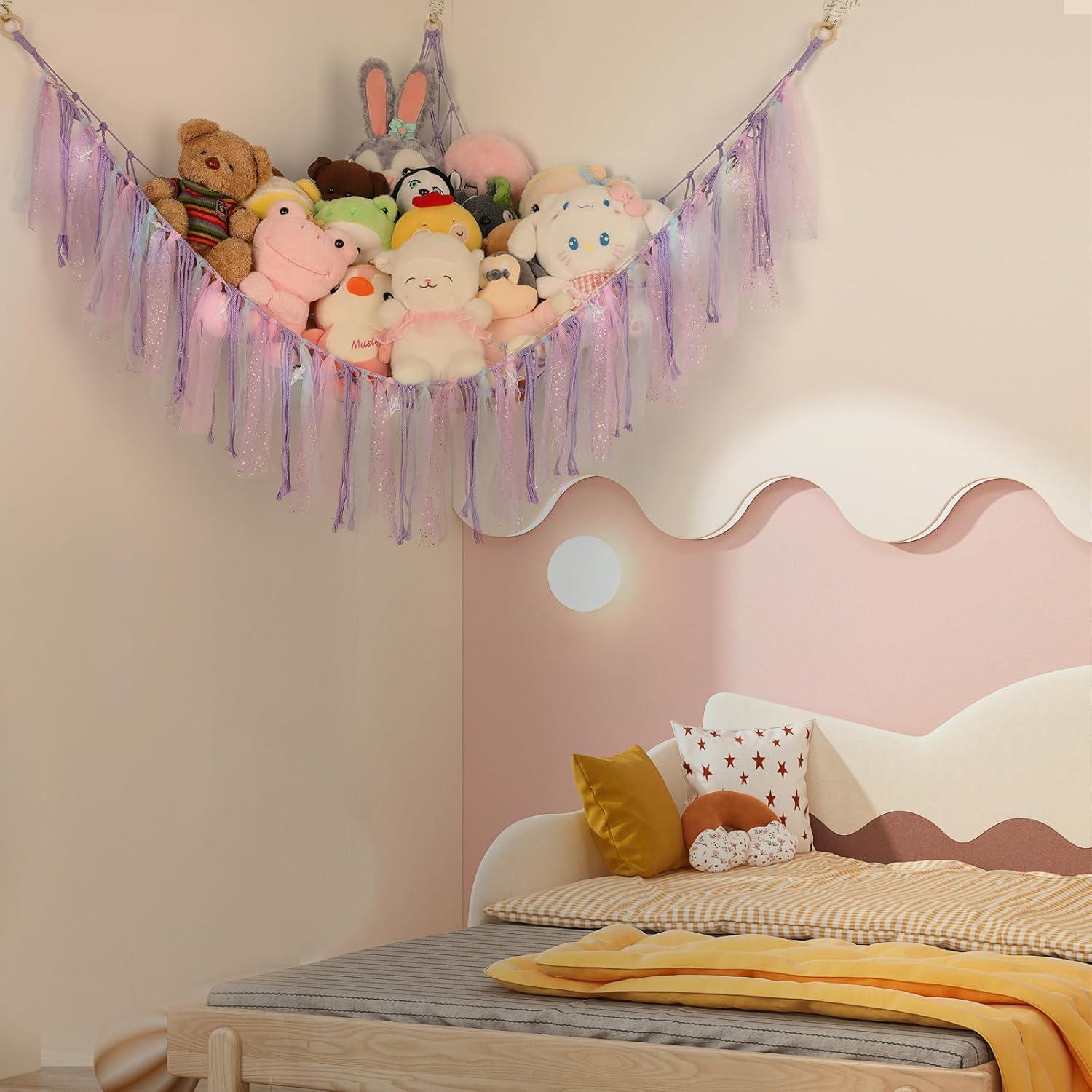 Hamaca de Peluches YELIENM con Luces LED 149.86 cm Púrpura
