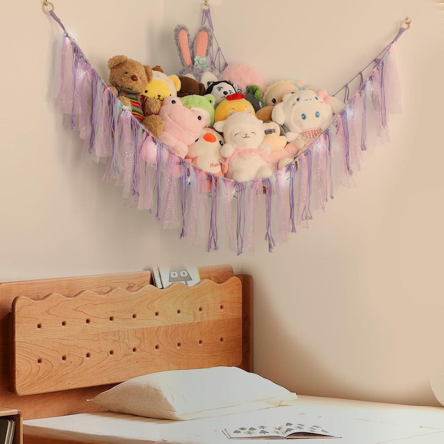 Hamaca de Peluches YELIENM con Luces LED 149.86 cm Púrpura