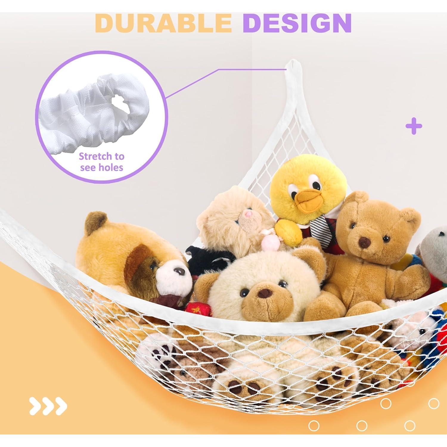 Hamaca de Almacenamiento para Juguetes Lazebox 182x127cm Blanca