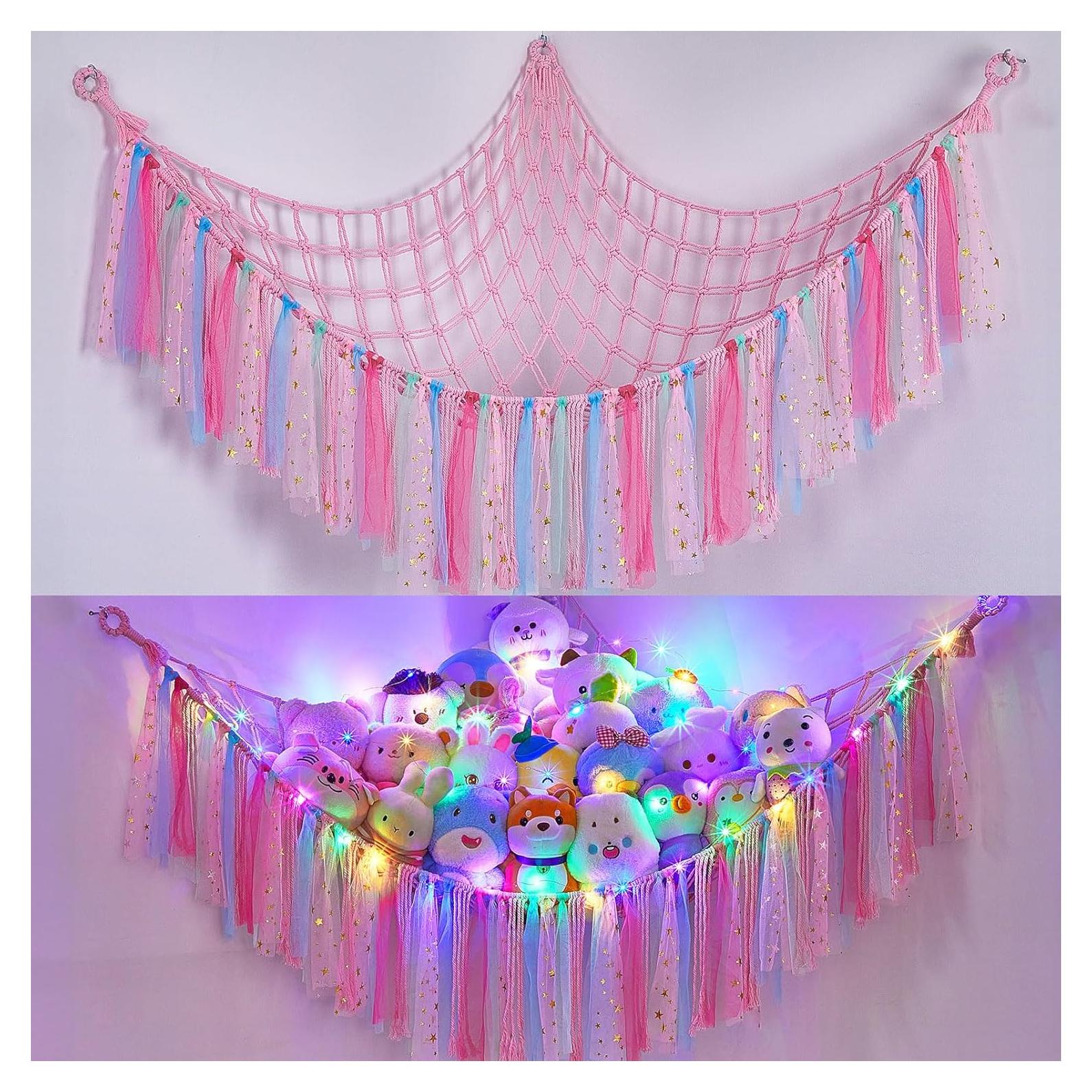 Hamaca Organizador de Animales de Peluche Fashionfamily 100x150cm