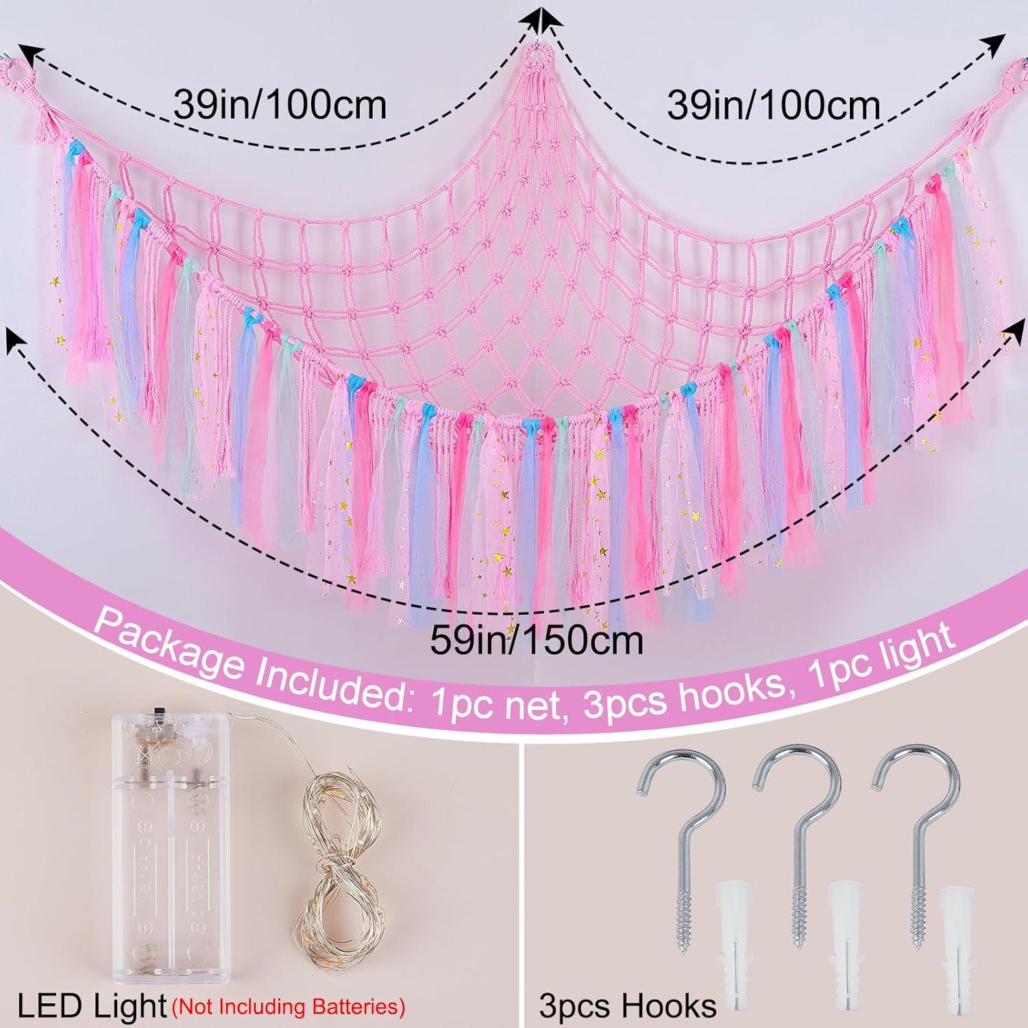 Hamaca Organizador de Animales de Peluche Fashionfamily 100x150cm