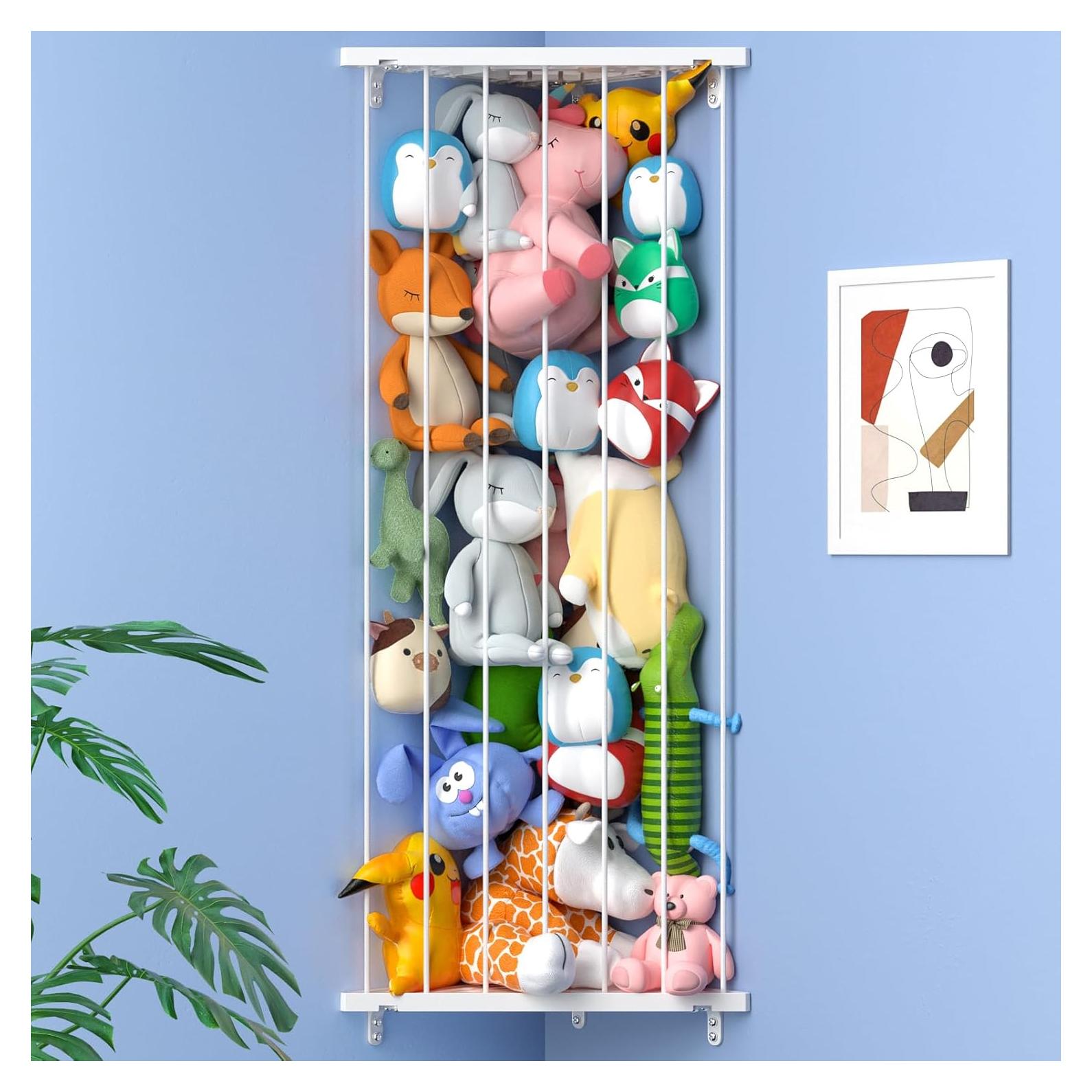 Organizador de Juguetes Befayoo - Almacenamiento de Peluches Blanco