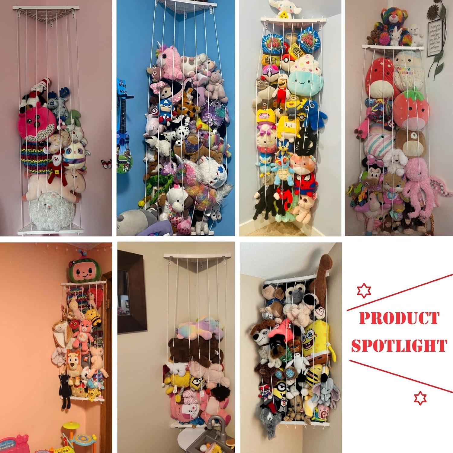 Organizador de Juguetes Befayoo - Almacenamiento de Peluches Blanco