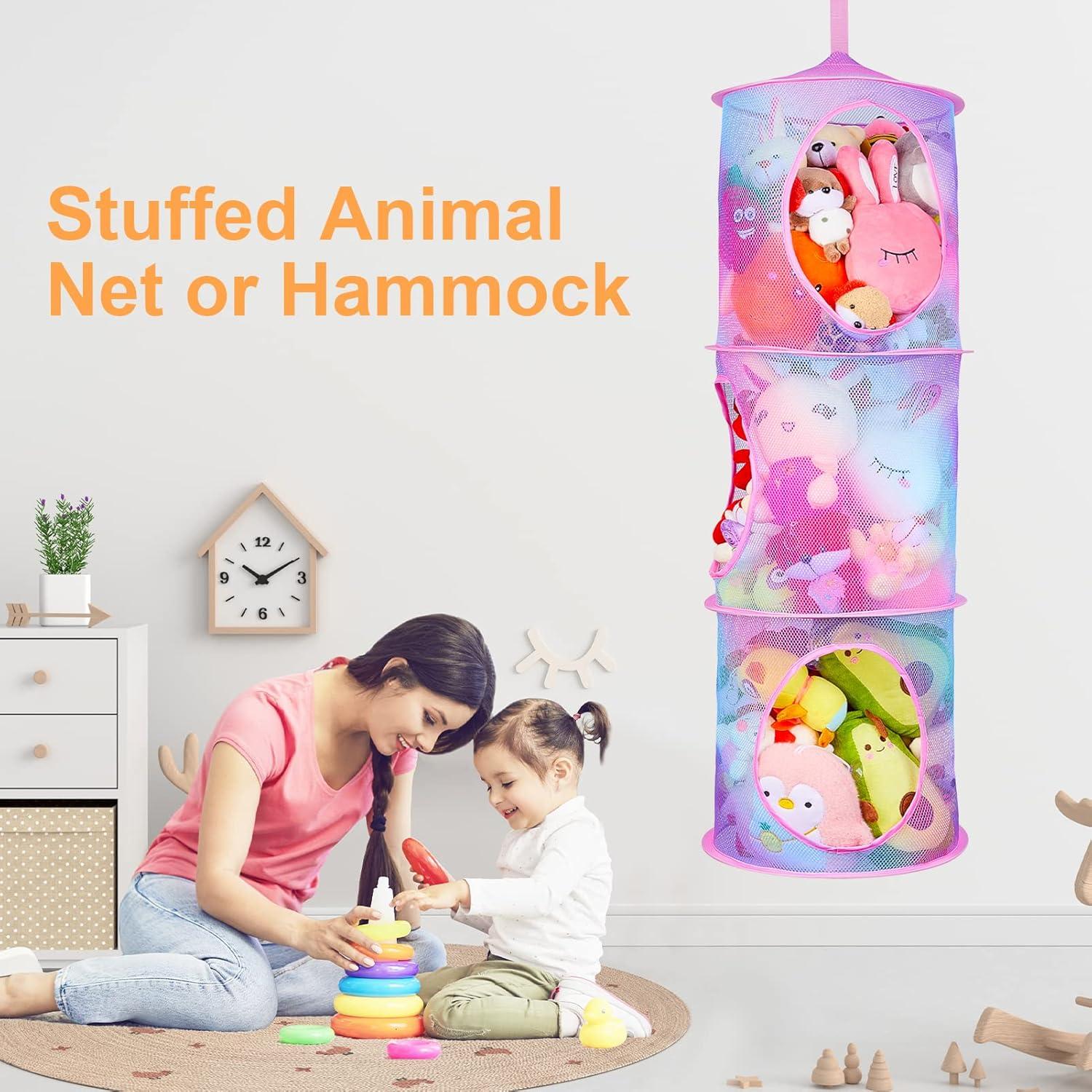 Hamaca Organizador de Animales de Peluche Basumee 3 Niveles