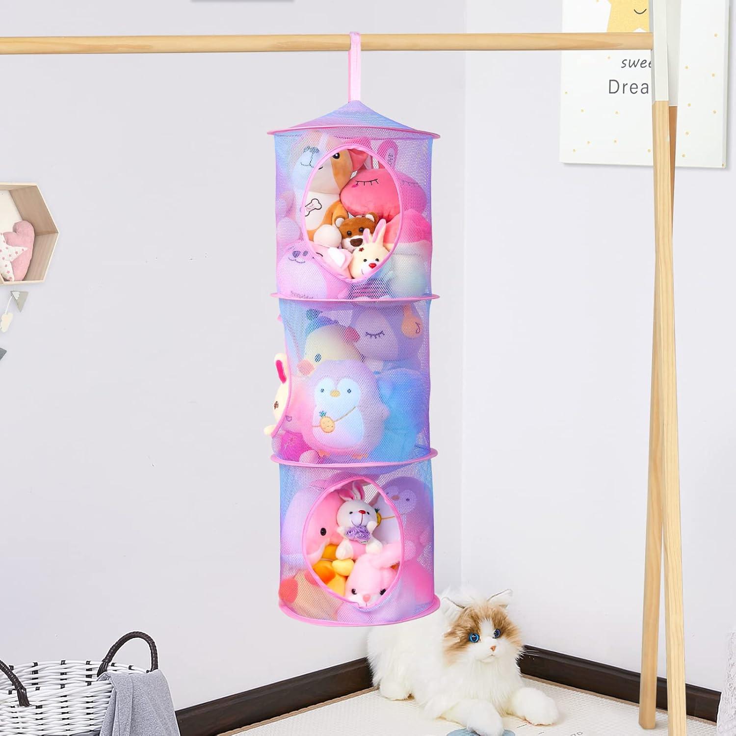 Hamaca Organizador de Animales de Peluche Basumee 3 Niveles