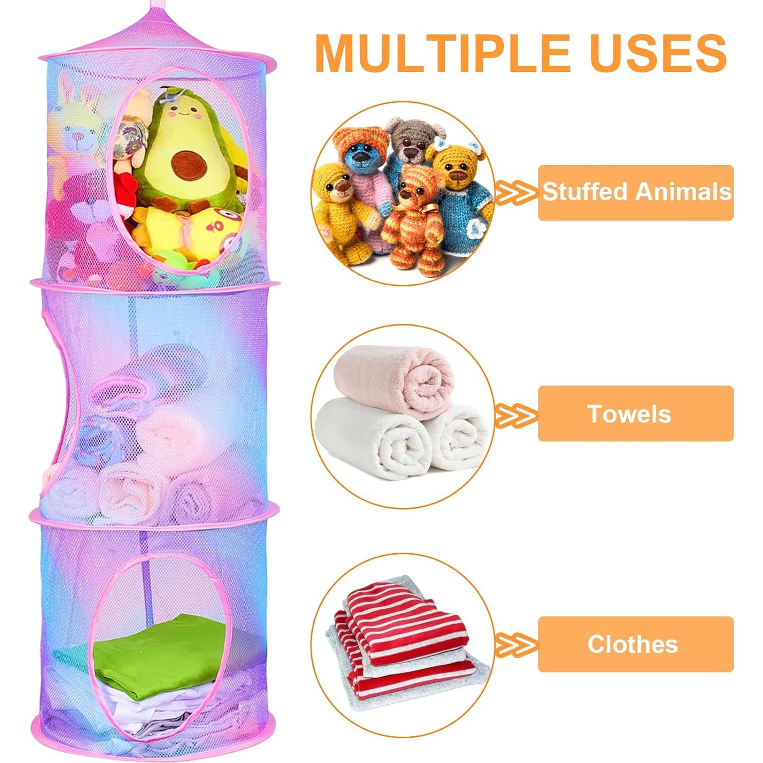 Hamaca Organizador de Animales de Peluche Basumee 3 Niveles