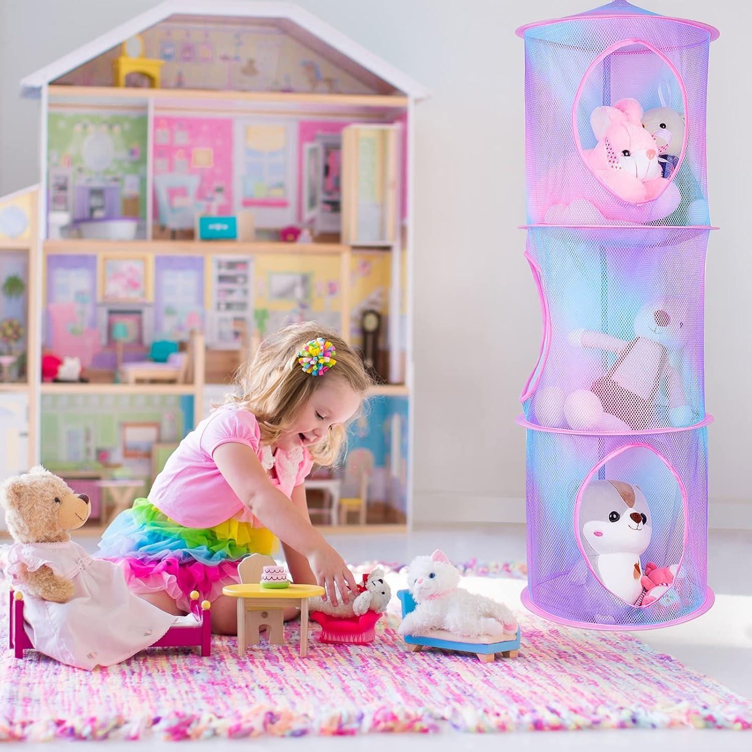 Hamaca Organizador de Animales de Peluche Basumee 3 Niveles