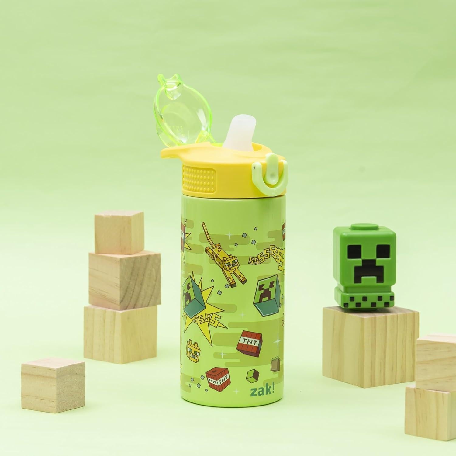 Botella de Agua Zak Designs Minecraft 414ml Aislada y Segura