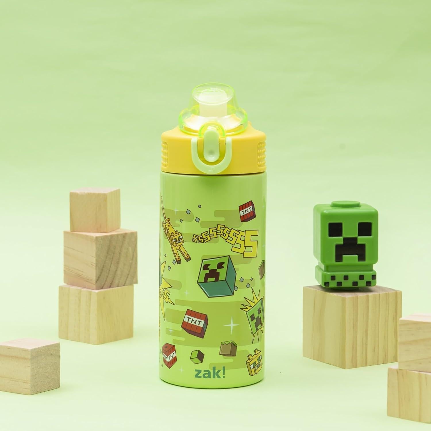 Botella de Agua Zak Designs Minecraft 414ml Aislada y Segura