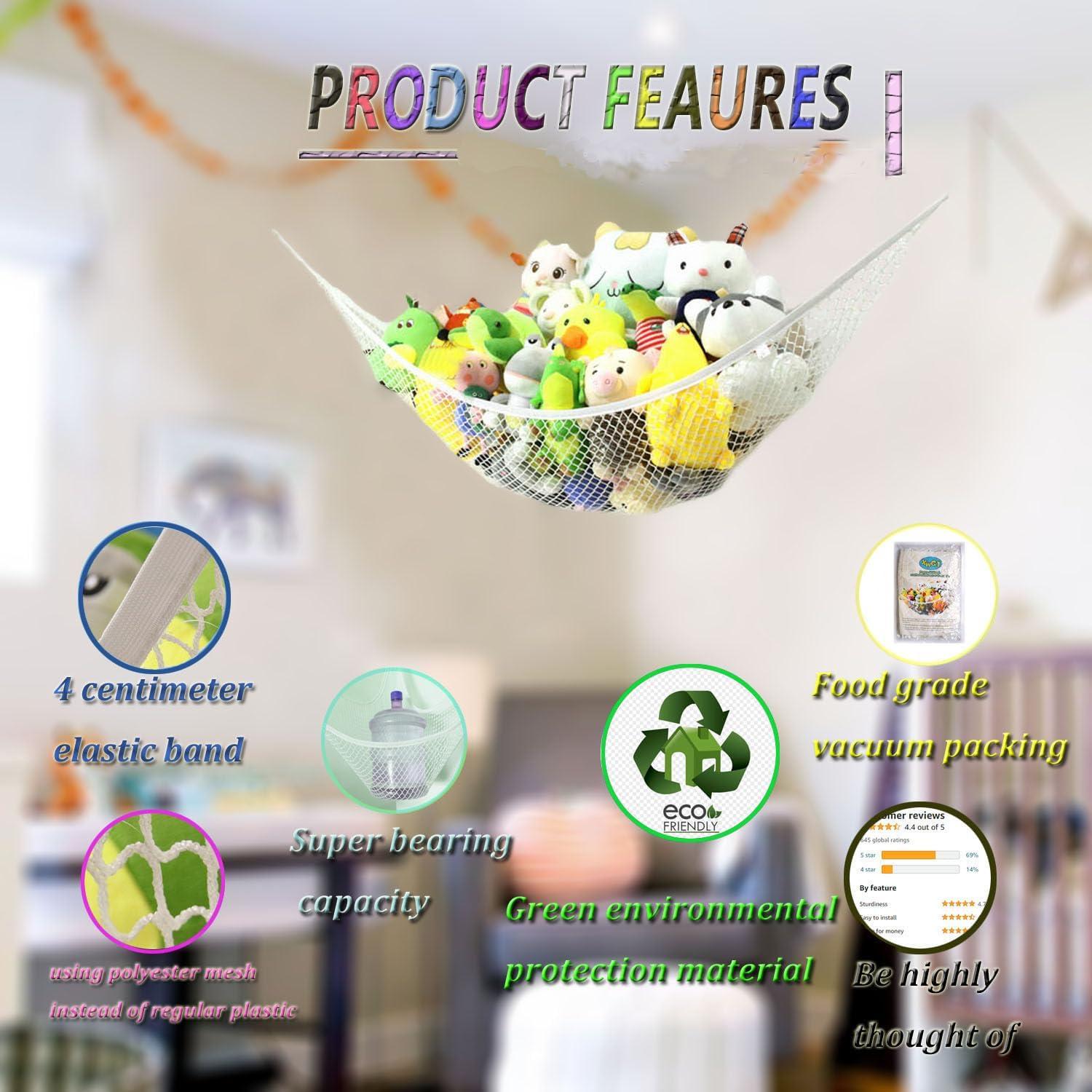 Hamaca de Almacenamiento para Juguetes XWGJ 190.5x149.86 cm